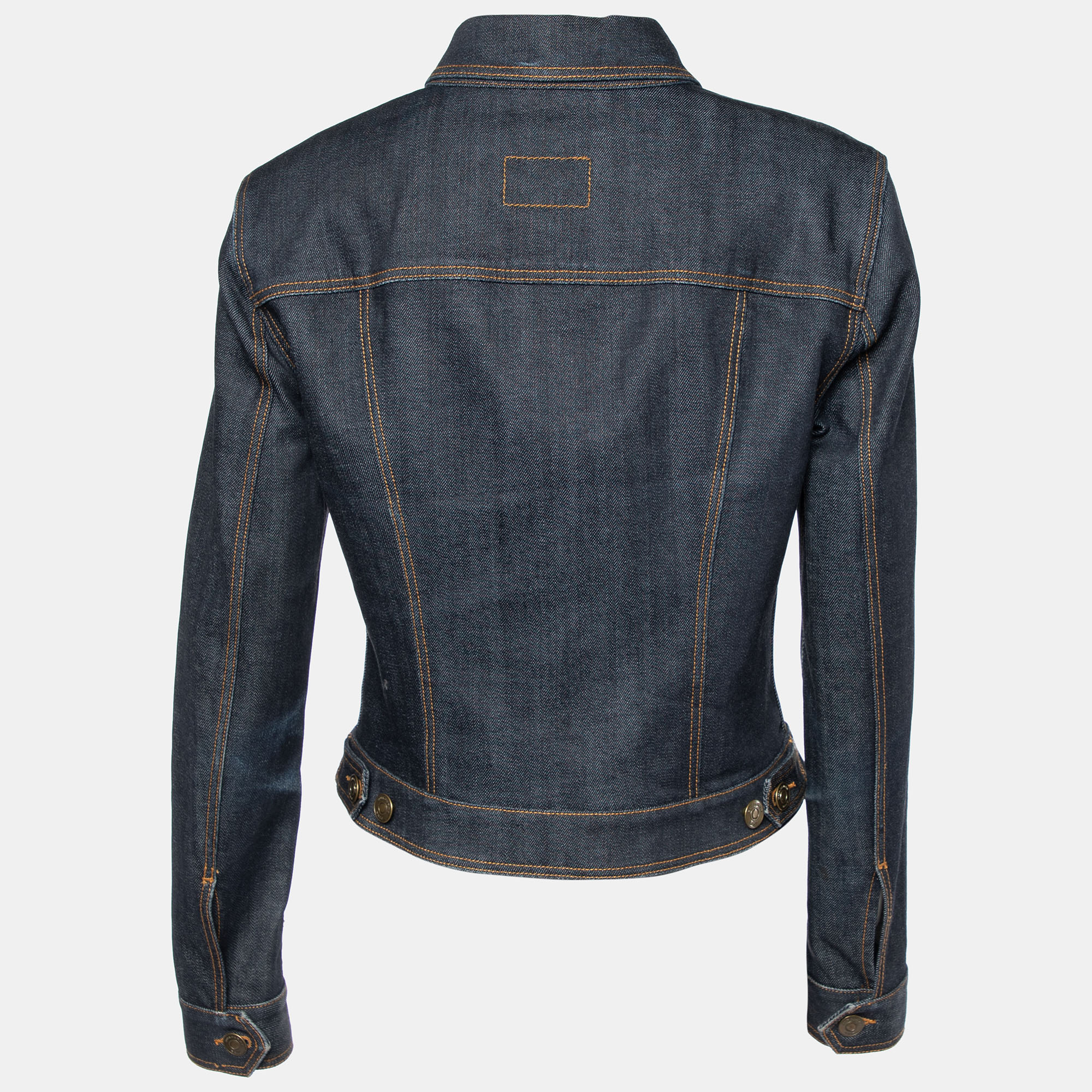 

Burberry Brit Navy Blue Denim Button Front Jacket