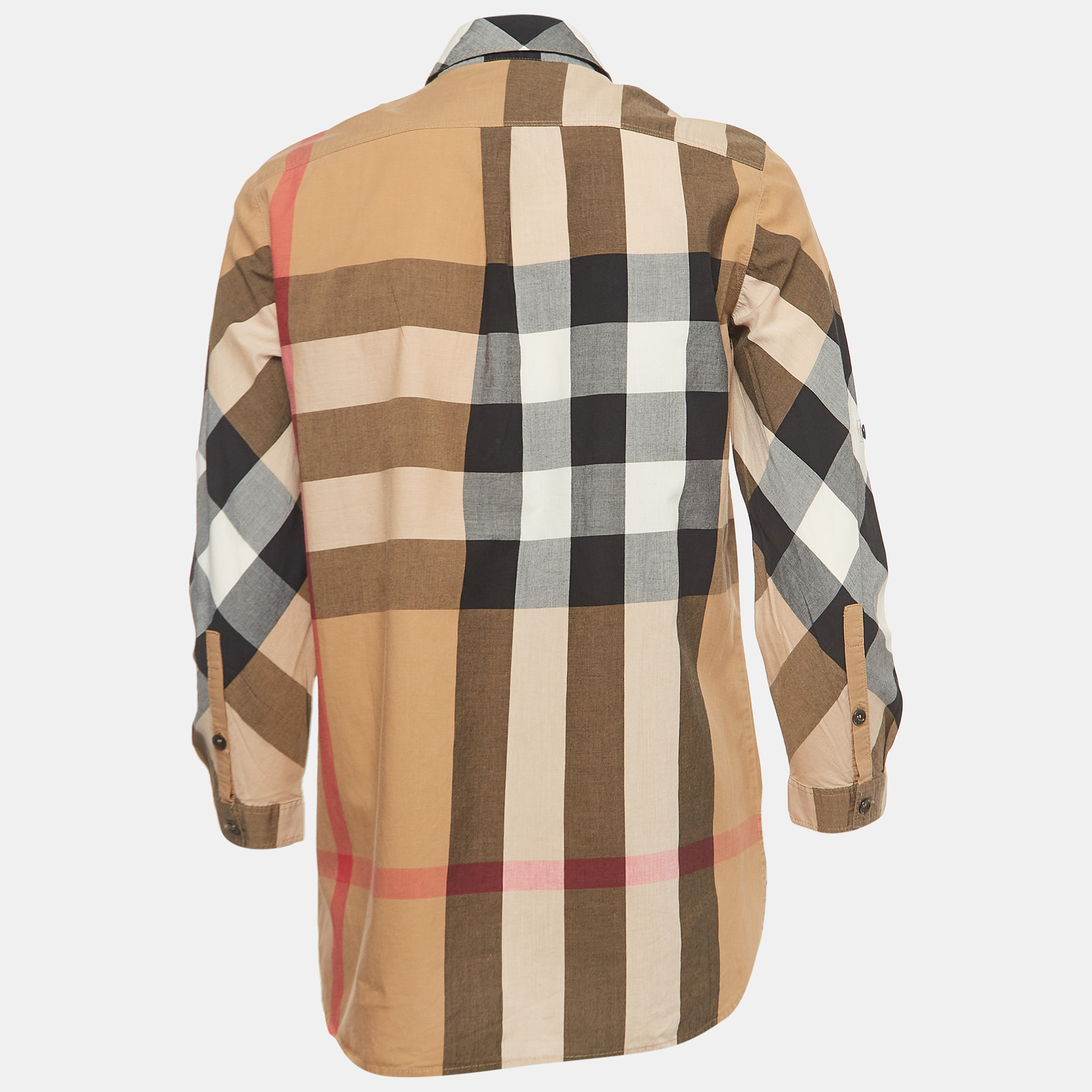 

Burberry Brit Beige Checked Printed Cotton Shirt