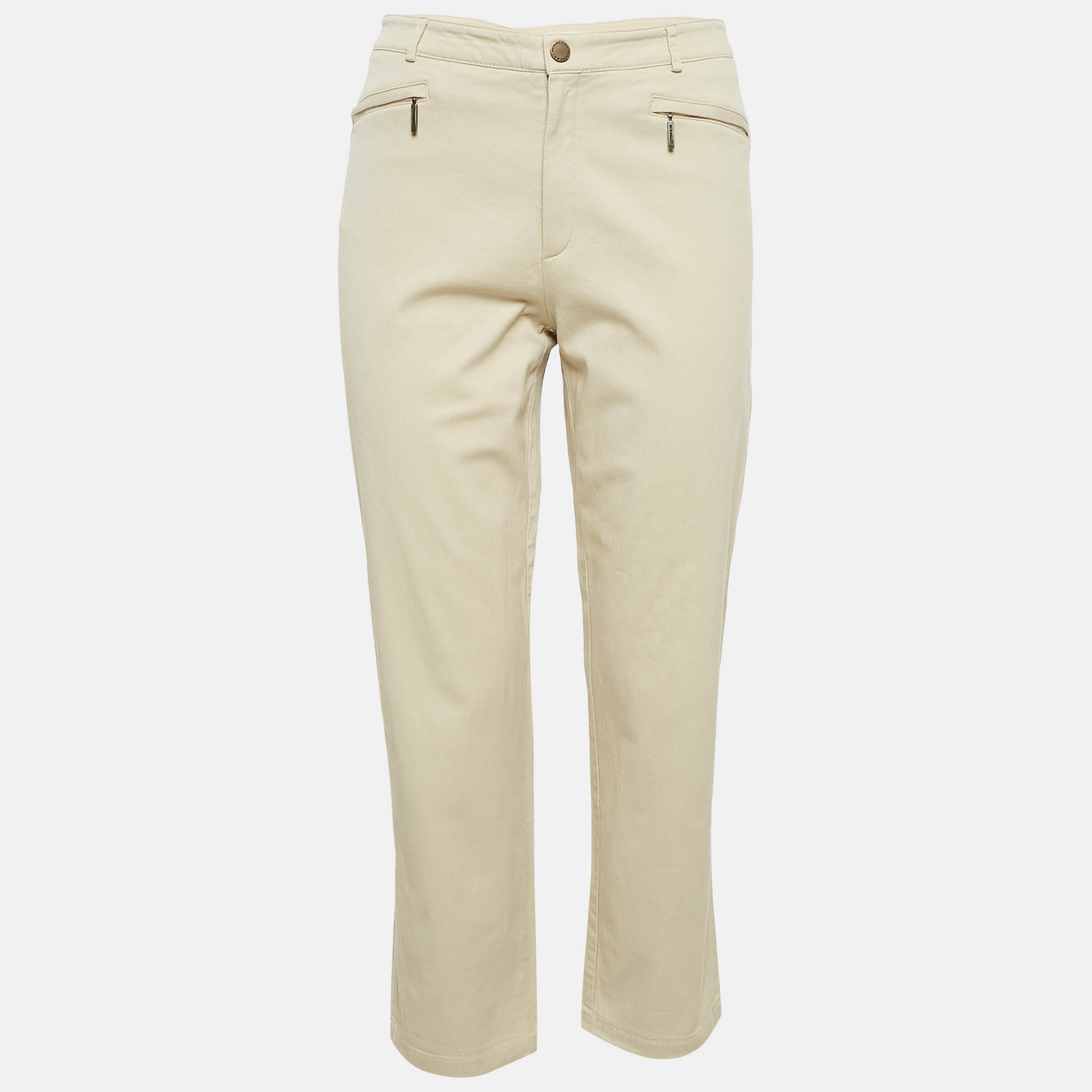 

Burberry London Beige Gabardine Cotton Trousers L