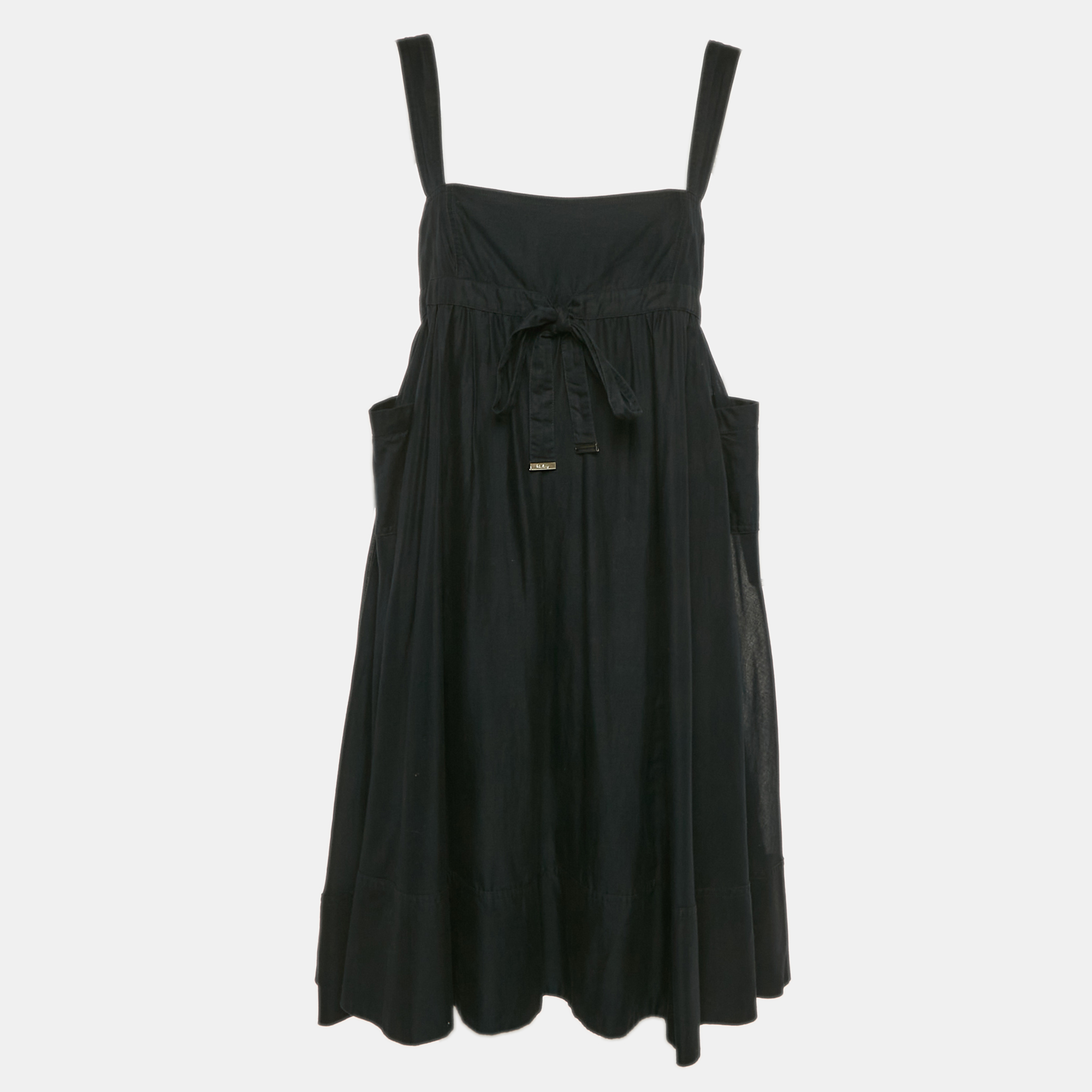 

Burberry London Black Cotton Sleeveless Flared Short Dress M