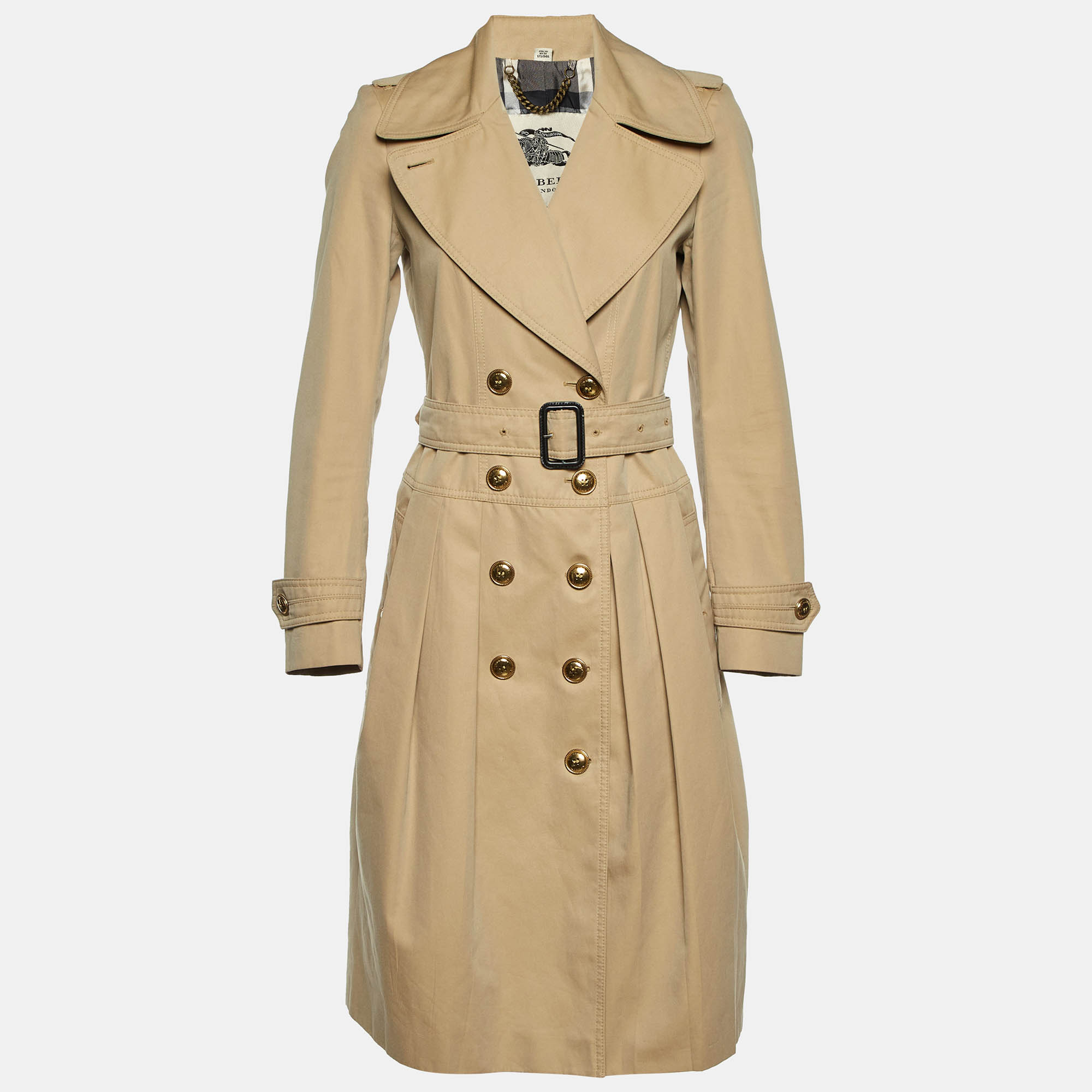 

Burberry Beige Cotton Double Breasted Trench Coat S