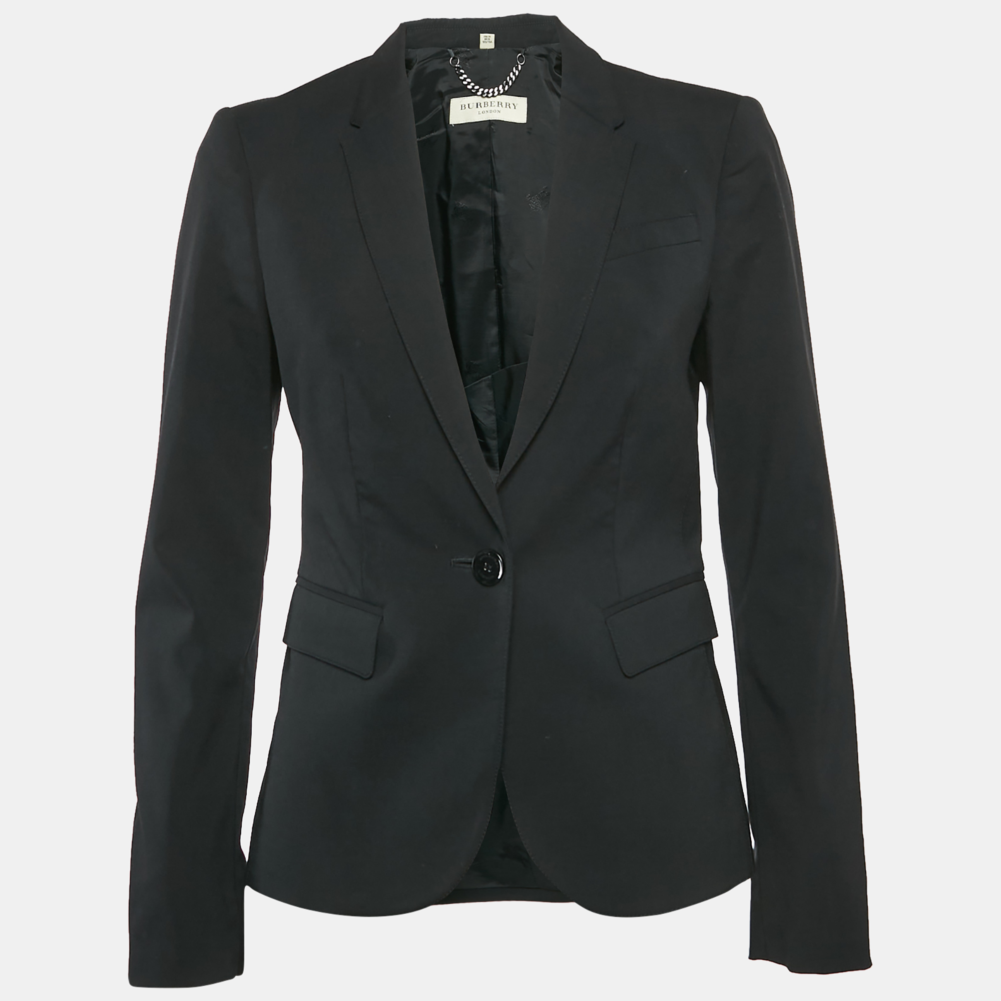 

Burberry London Black Wool Single Breasted Blazer XS