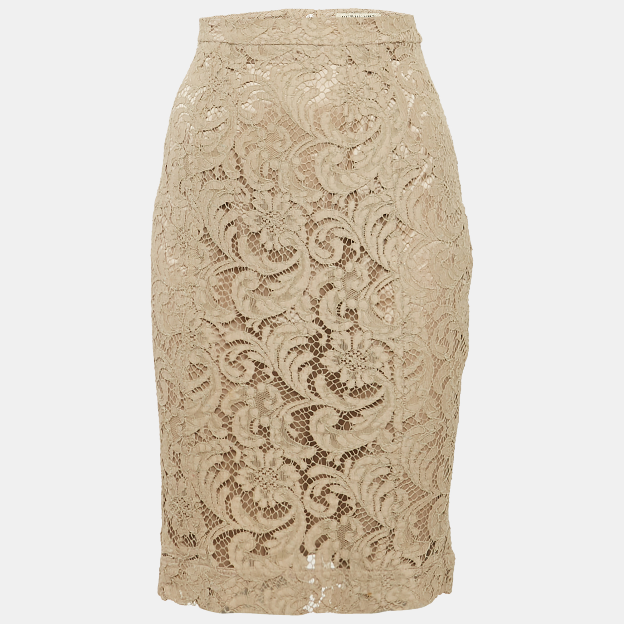 

Burberry Beige Lace Knee-Length Skirt S