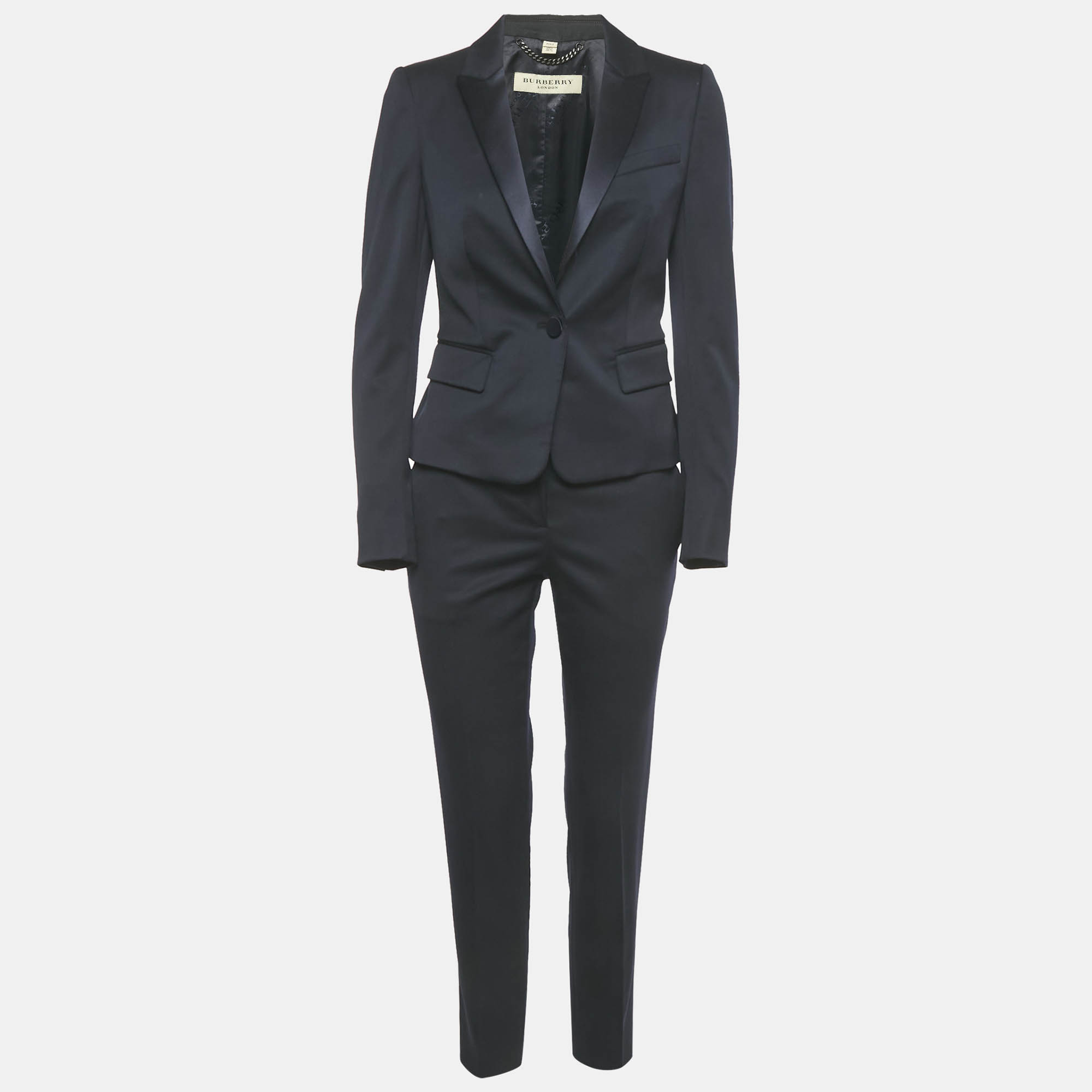 

Burberry London Navy Blue Wool Tailored Pants Suit S