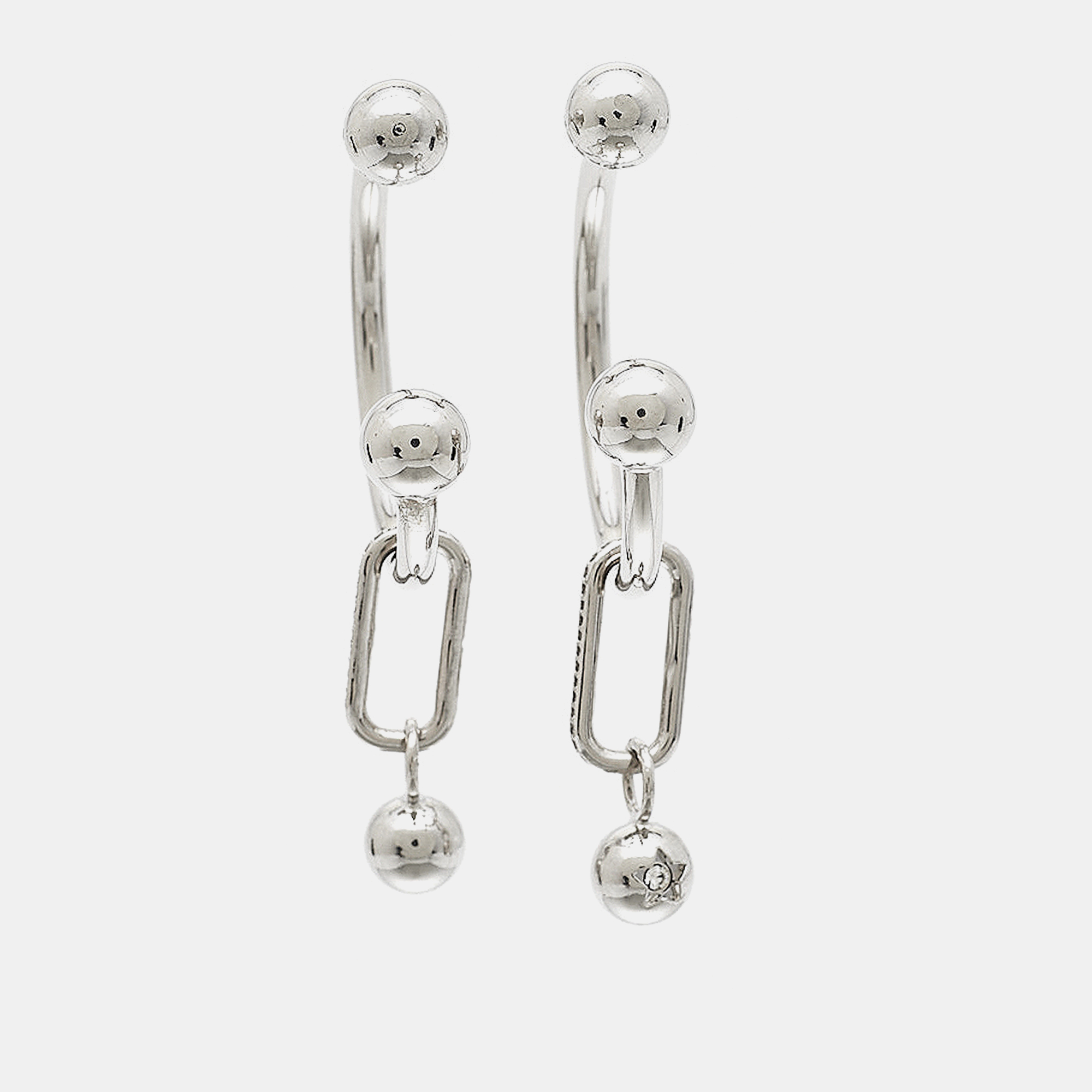 

Burberry Crystals Silver Hoop Earrings