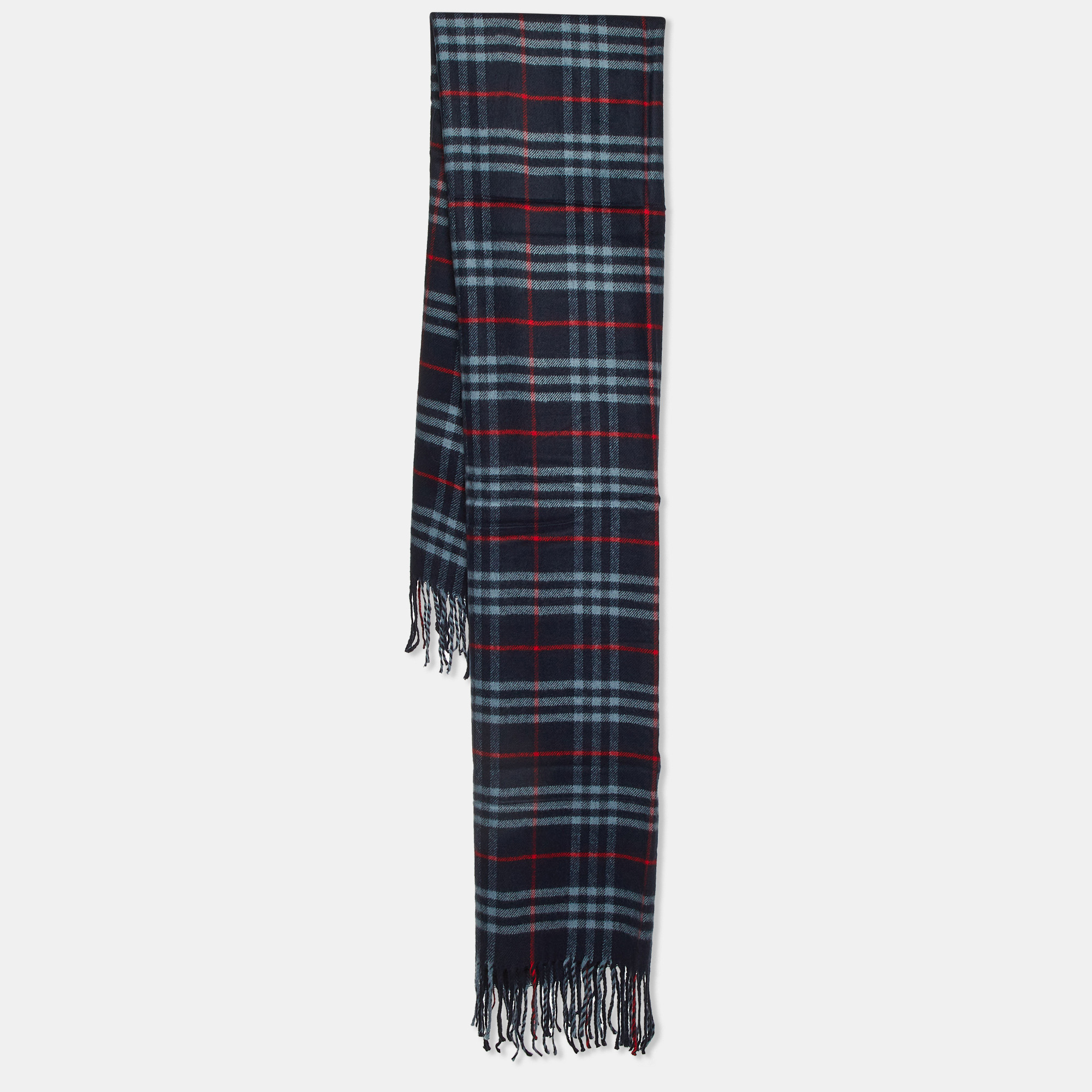 

Burberry Black/Grey Vintage Castleford Check Lambwool Scarf