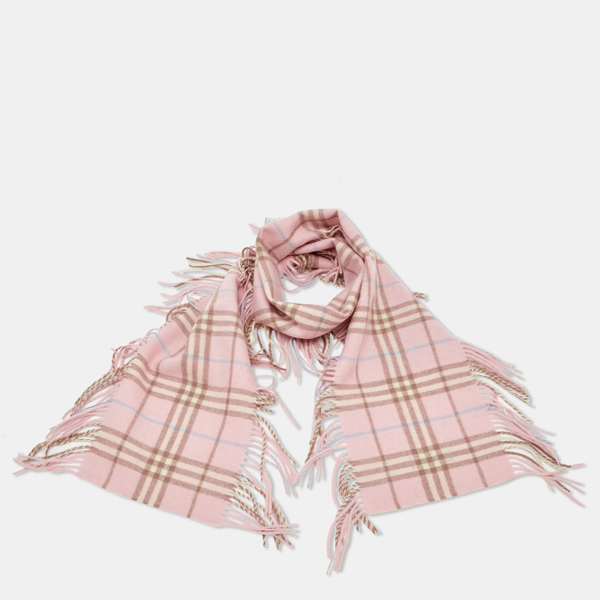 Burberry Pink Vintage Check Lambwool Stole 