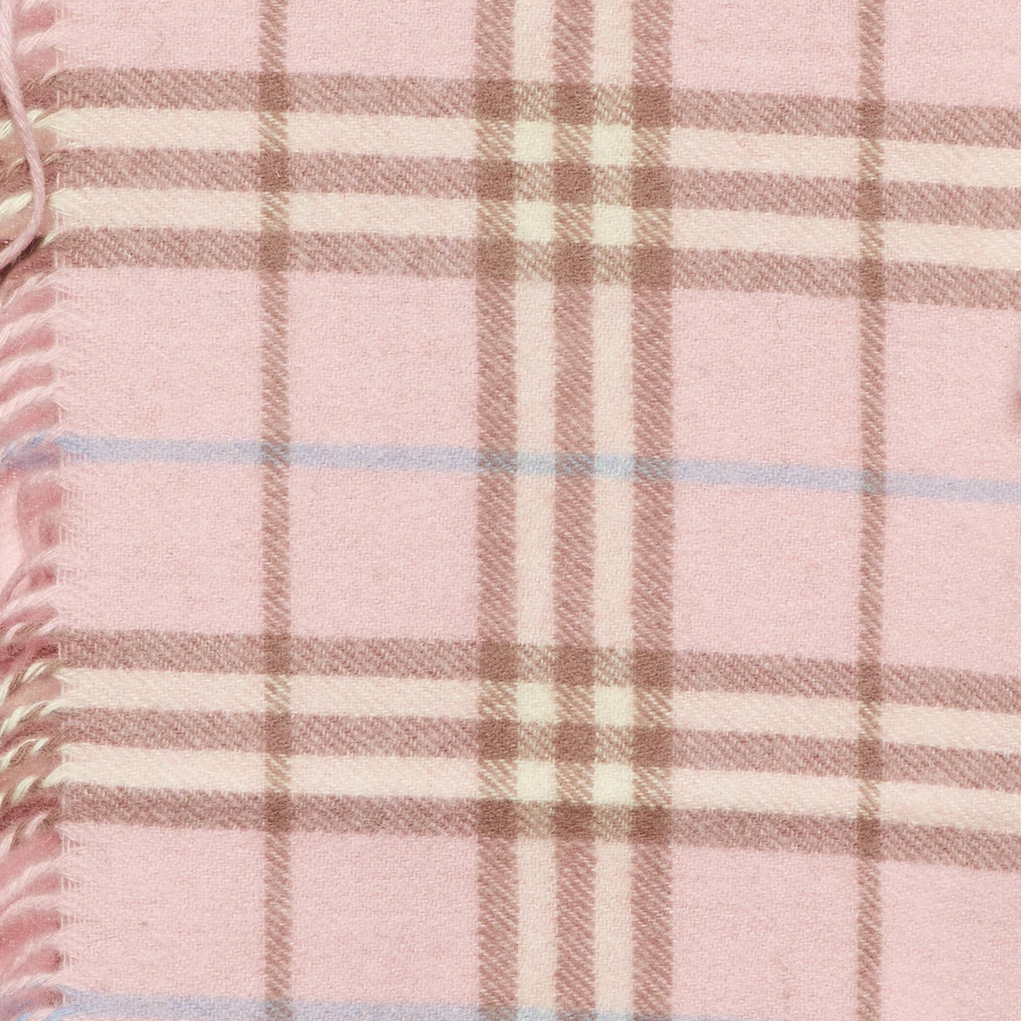 Burberry Pink Vintage Check Lambwool Stole 