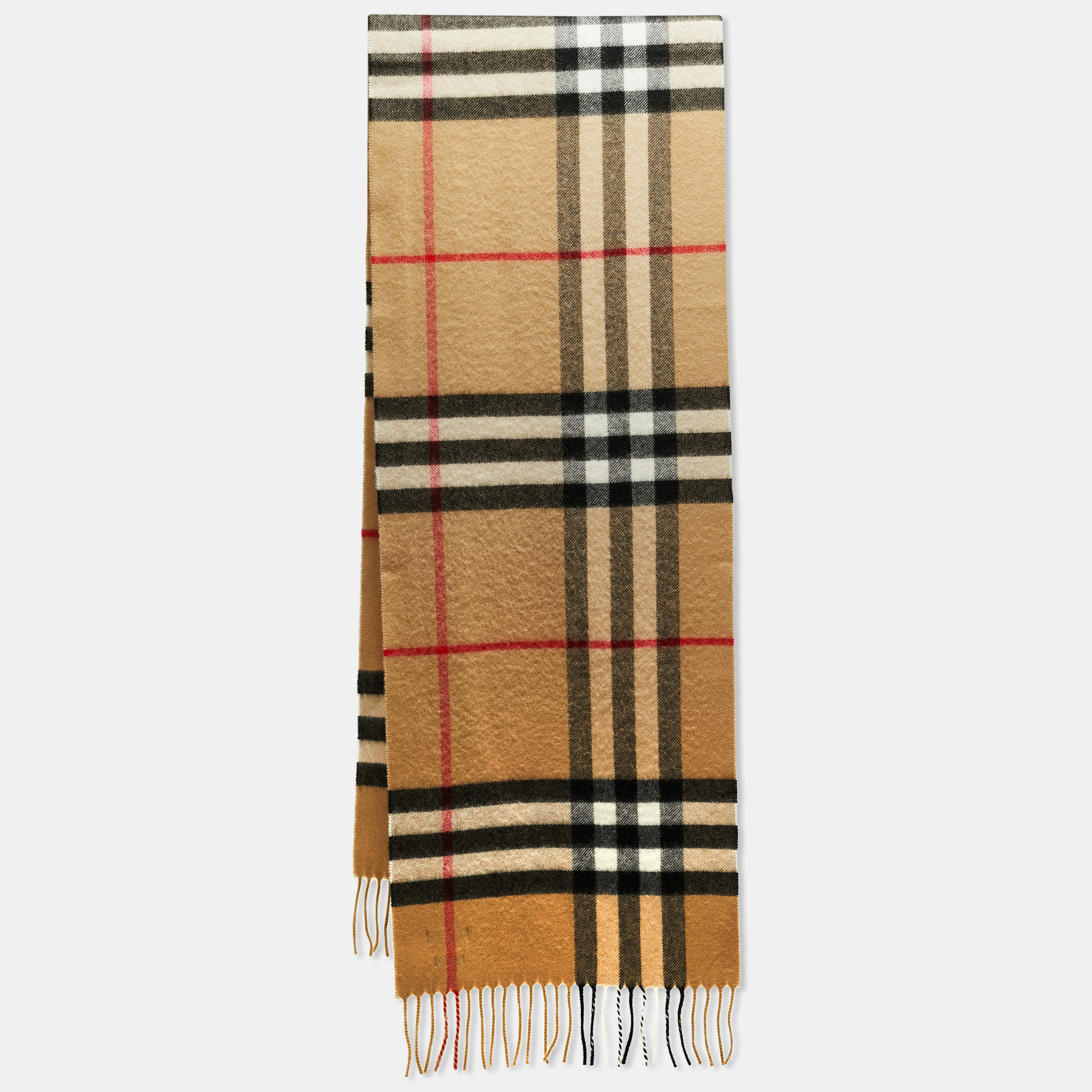 Burberry Archive Beige Gaint Check Cashmere Scarf