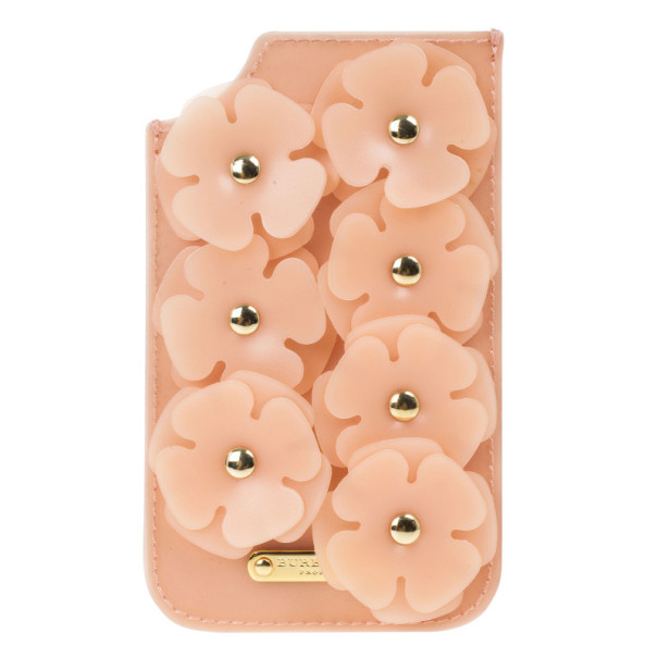 Burberry Prorsum Pink Flower Embellished Silicone iPhone 5/5S Case