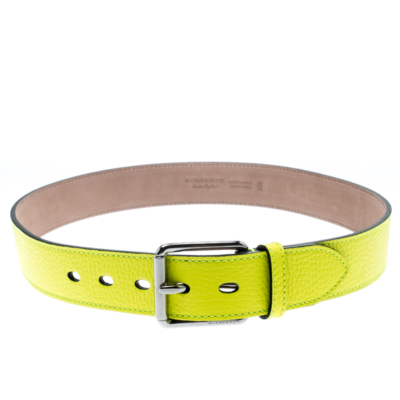 green burberry belt