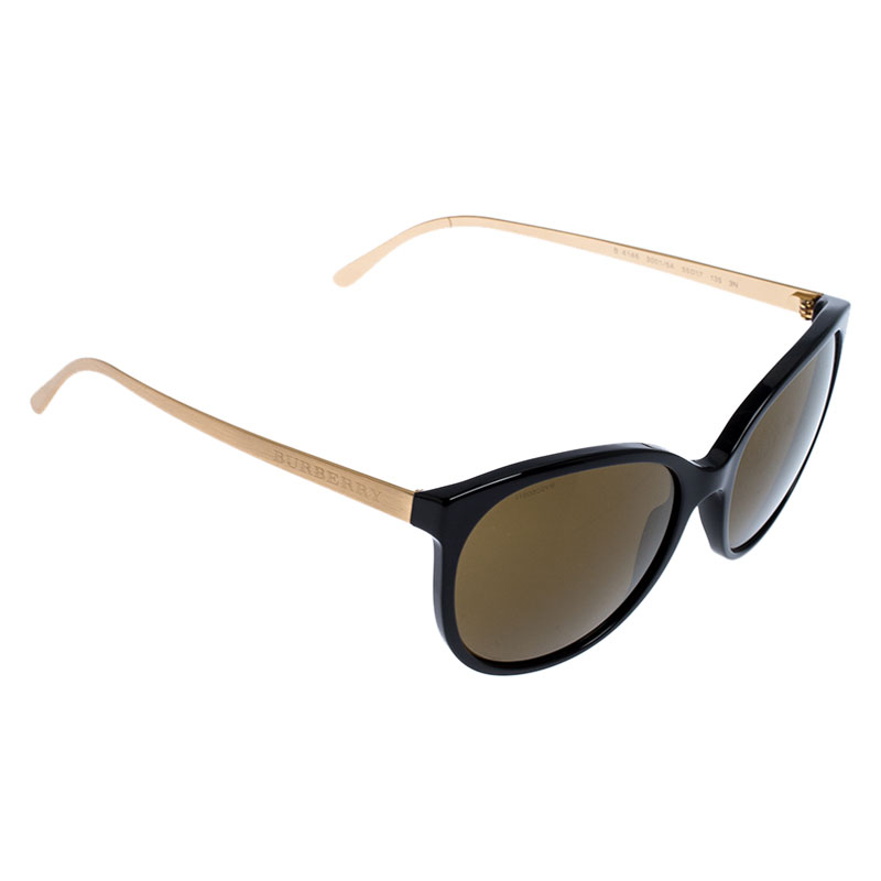 burberry black gold sunglasses