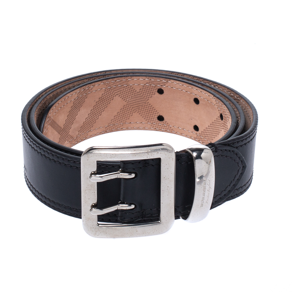 

Burberry Black Leather Morgan Belt 85 CM