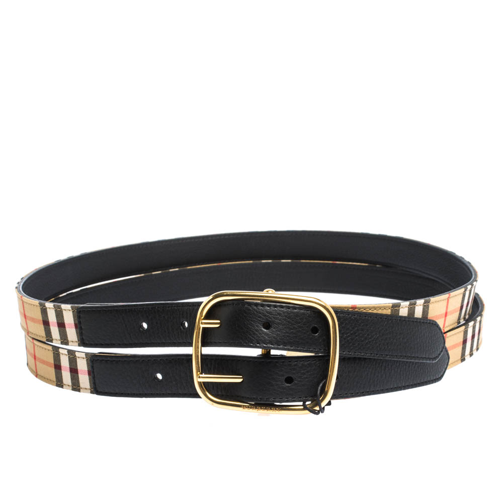 burberry house check belt