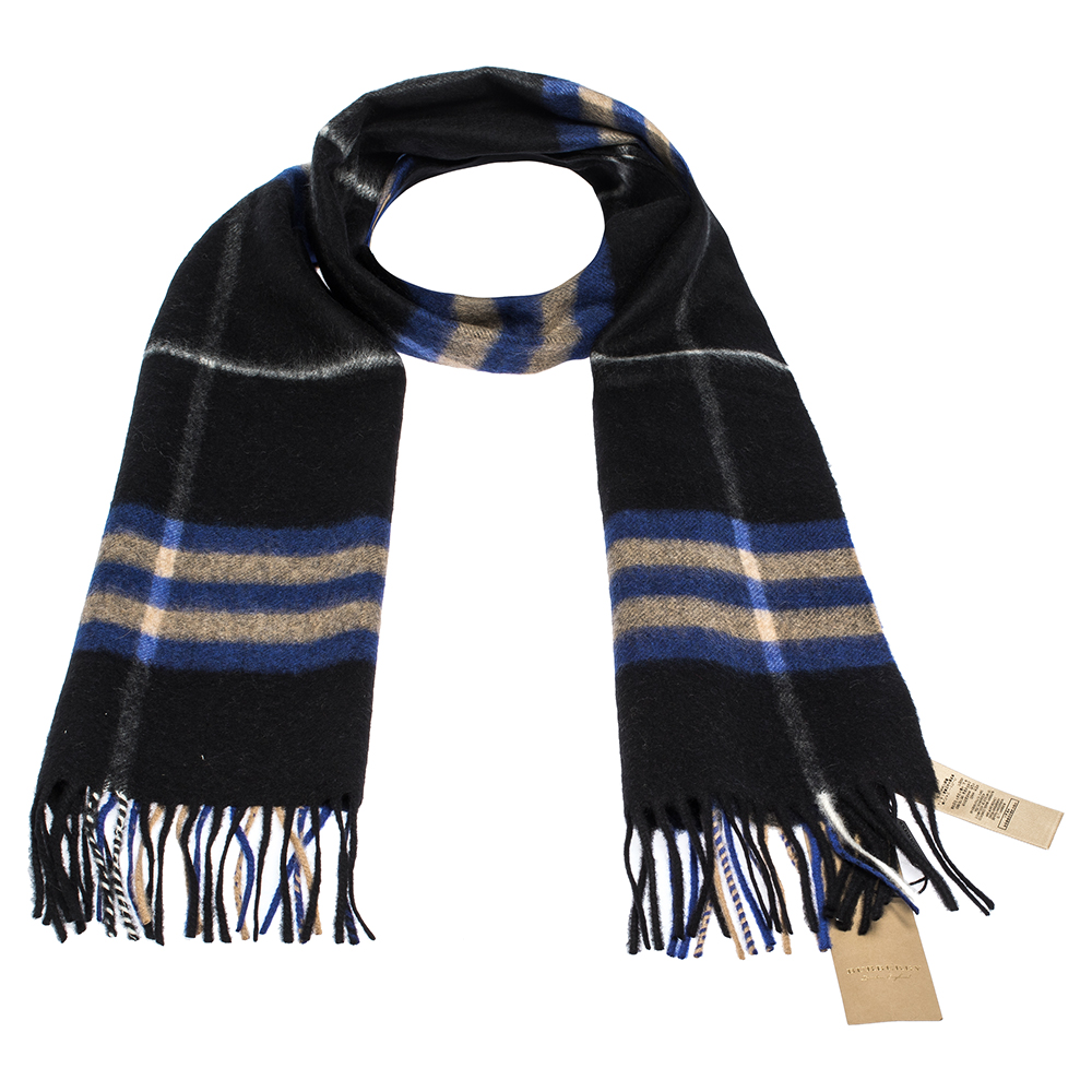 the classic check cashmere scarf burberry