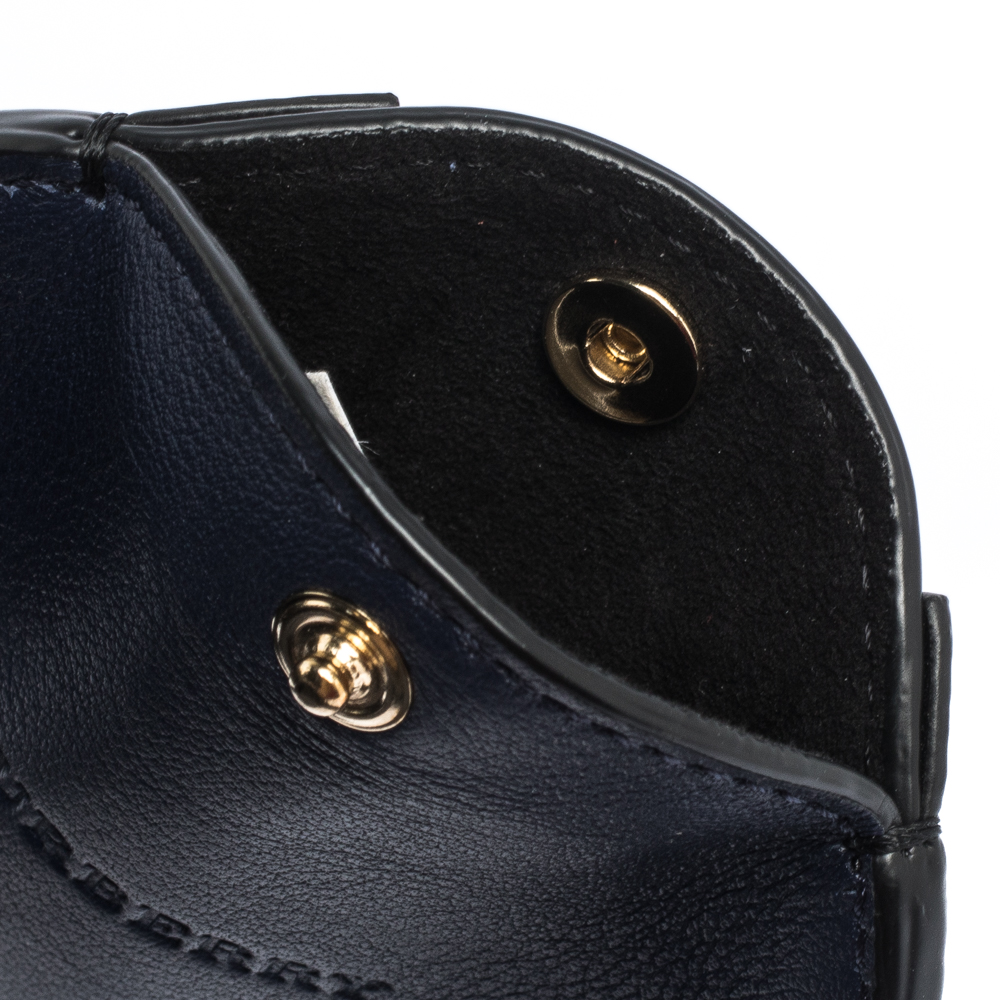 

Burberry Blue/Black Leather Ladybug Coin Purse