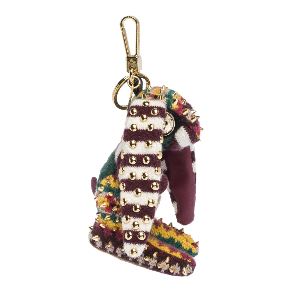 

Burberry Multicolor Cashmere Studded Vera Hare Bag Charm