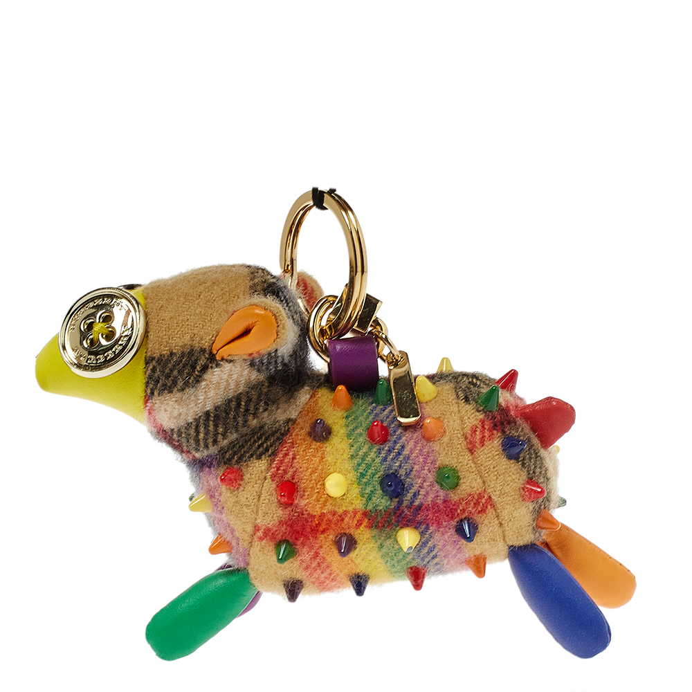 

Burberry Multicolor Cashmere Studded Wendy Sheep Key Ring / Bag Charm