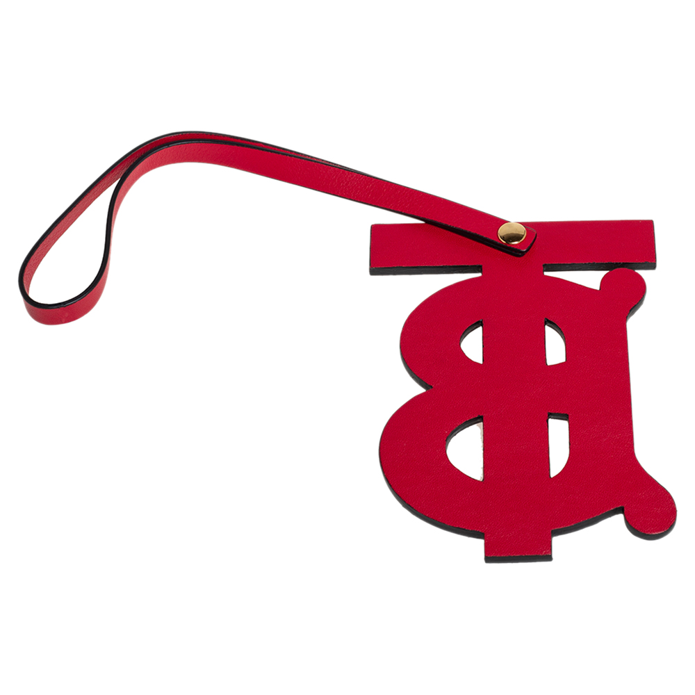

Burberry Red Leather TB Bag Charm