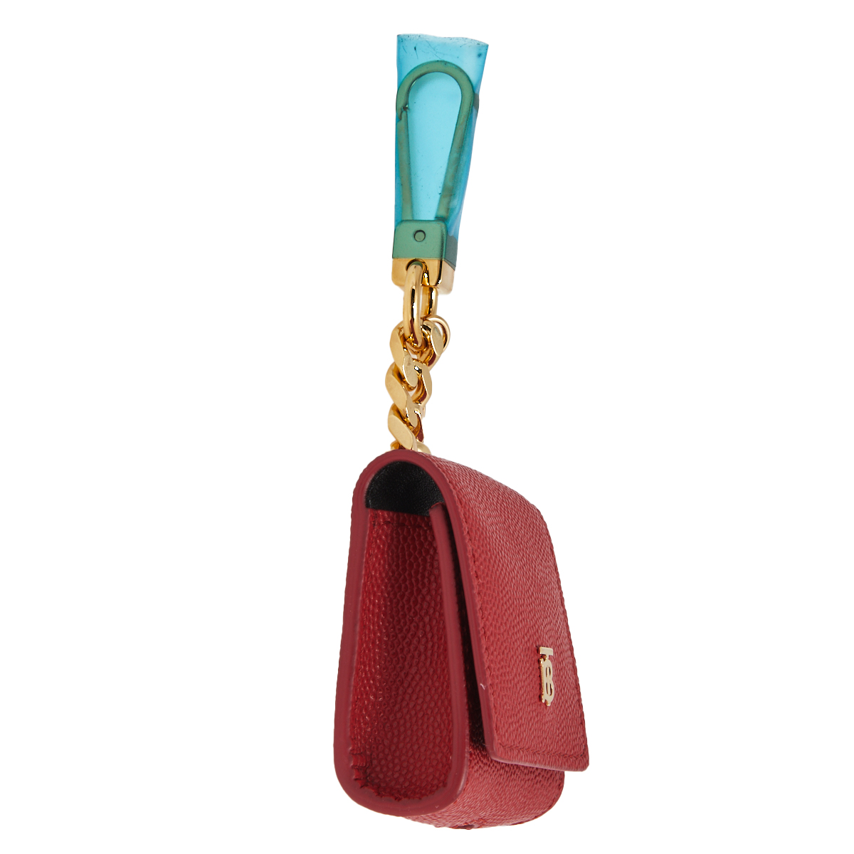 

Burberry Bright Red Grained Leather Earphone Case/Bag Charm
