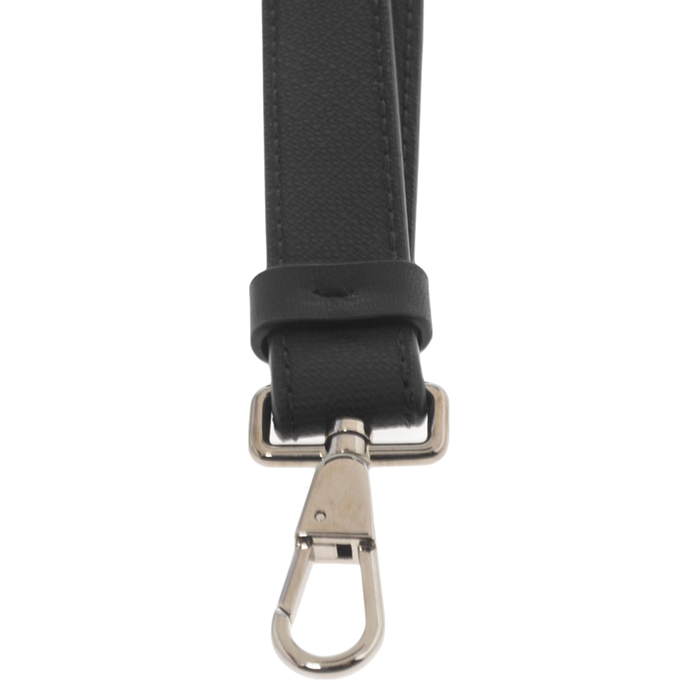 

Burberry Black Leather and Coated Canvas Lanyard