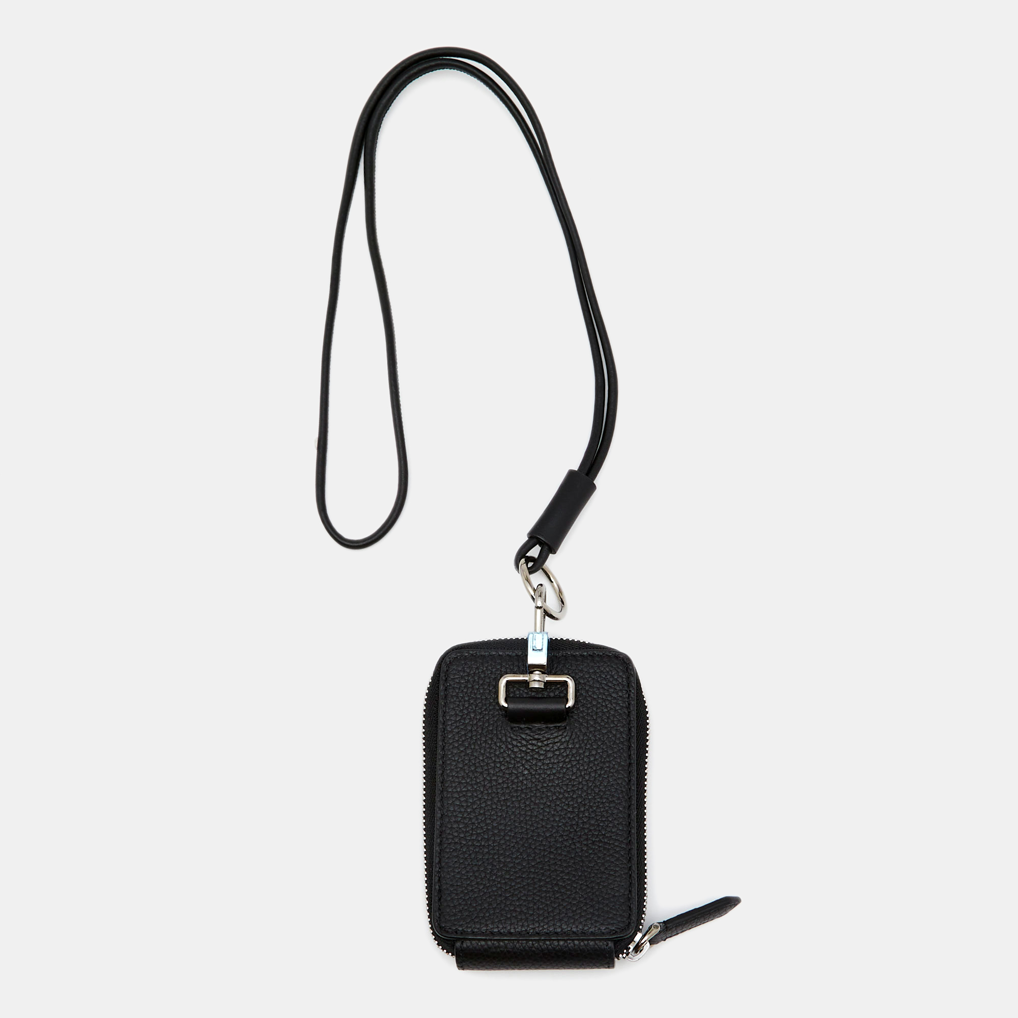 

Burberry Black Leather Rio TB Pouch Lanyard