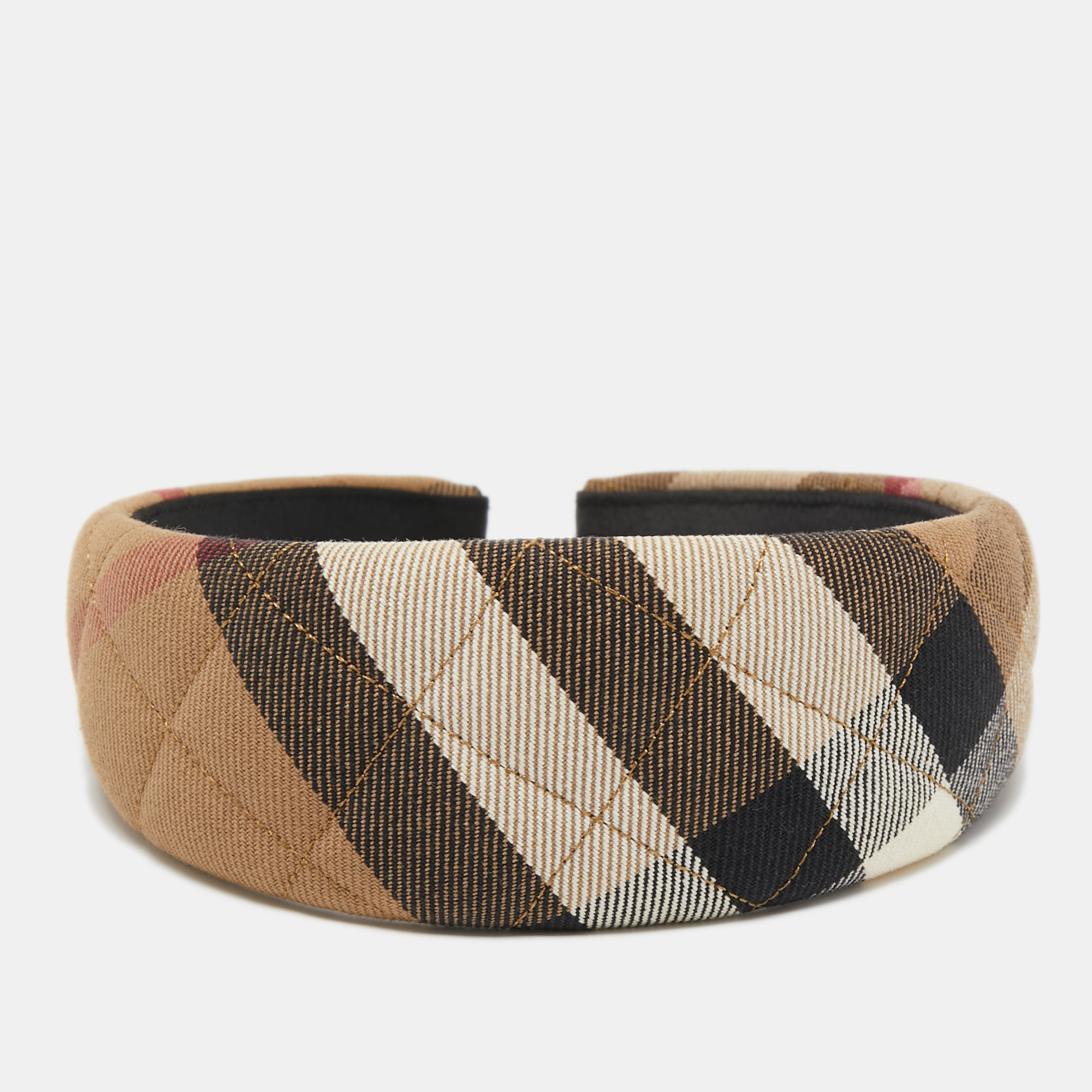 

Burberry Brown House Check Canvas Quilted Headband