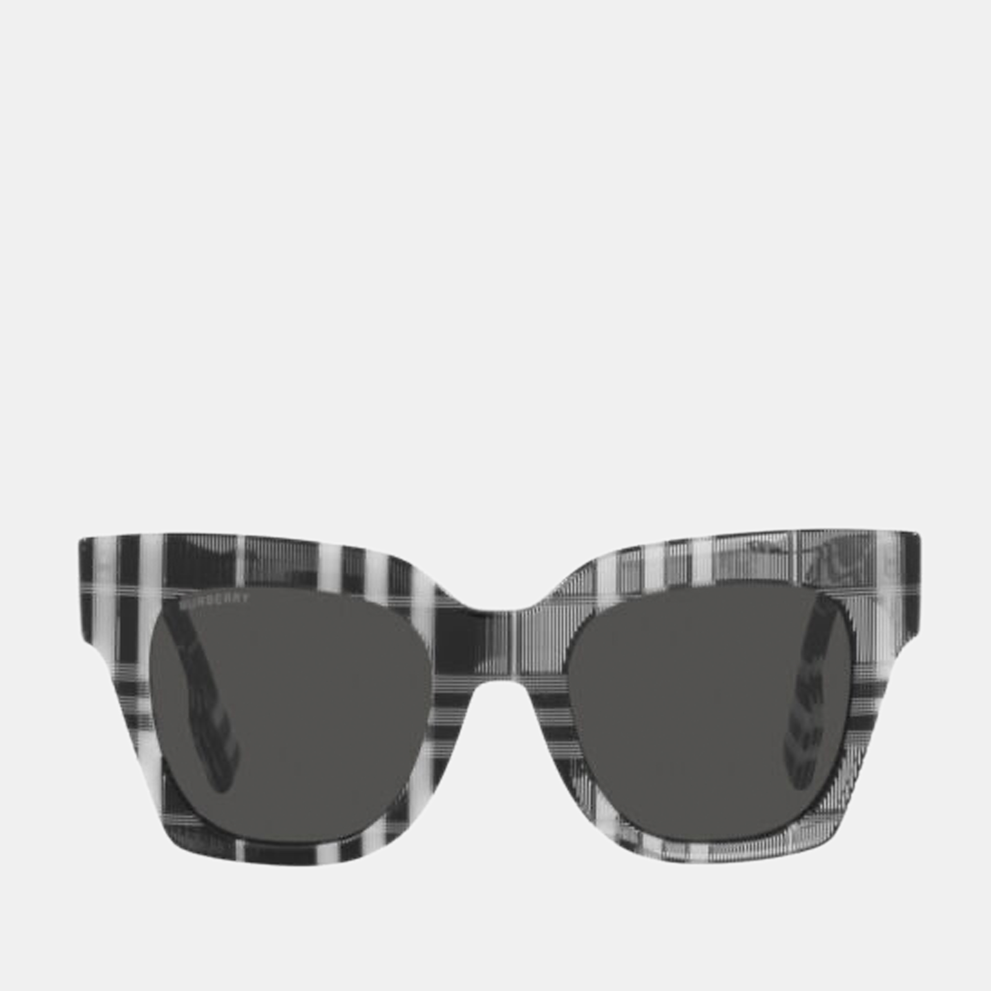 Pre-owned Burberry Check White/black Kitty Women's Sunglasses 51mm