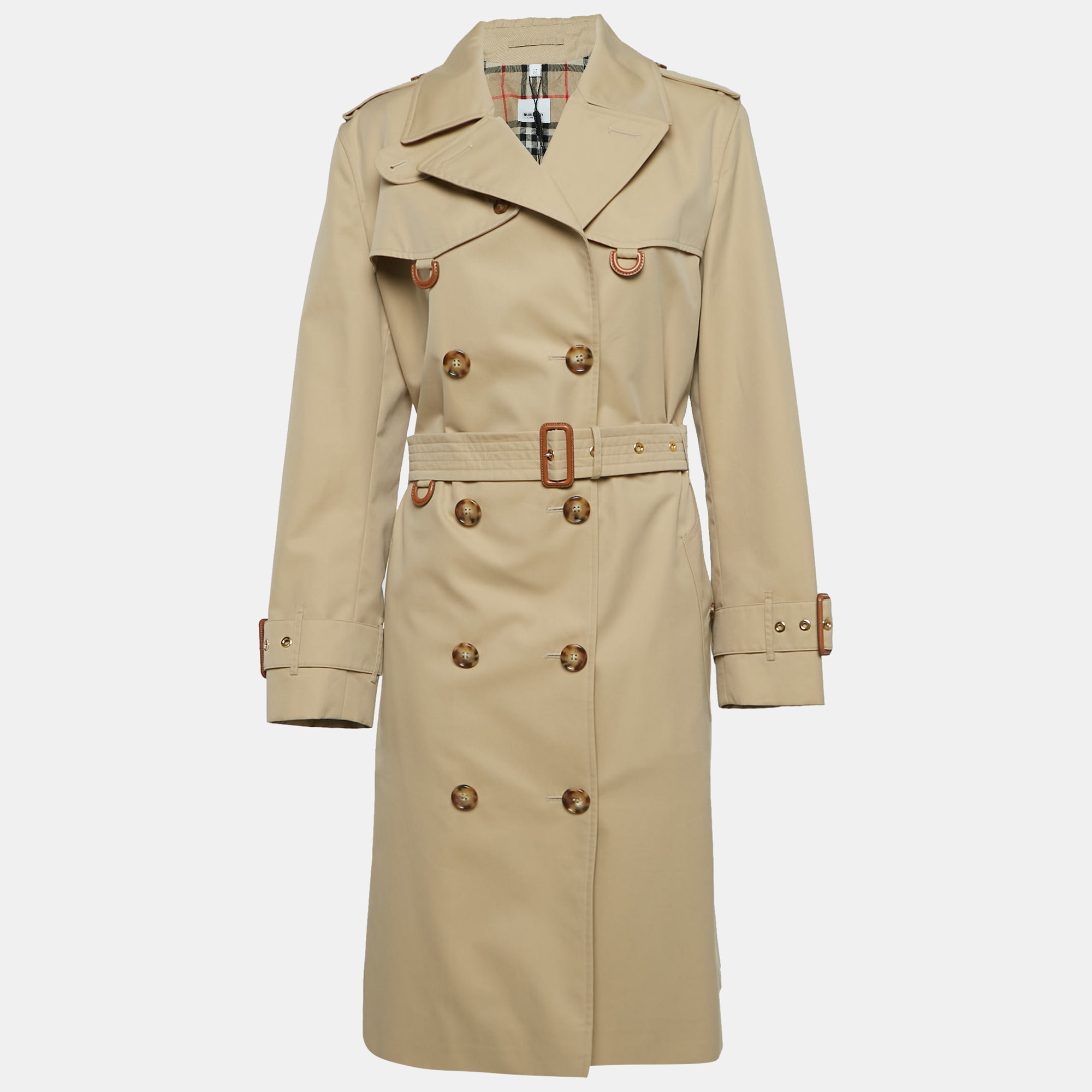 

Burberry Honey Brown Cotton Islington Trench Coat XL