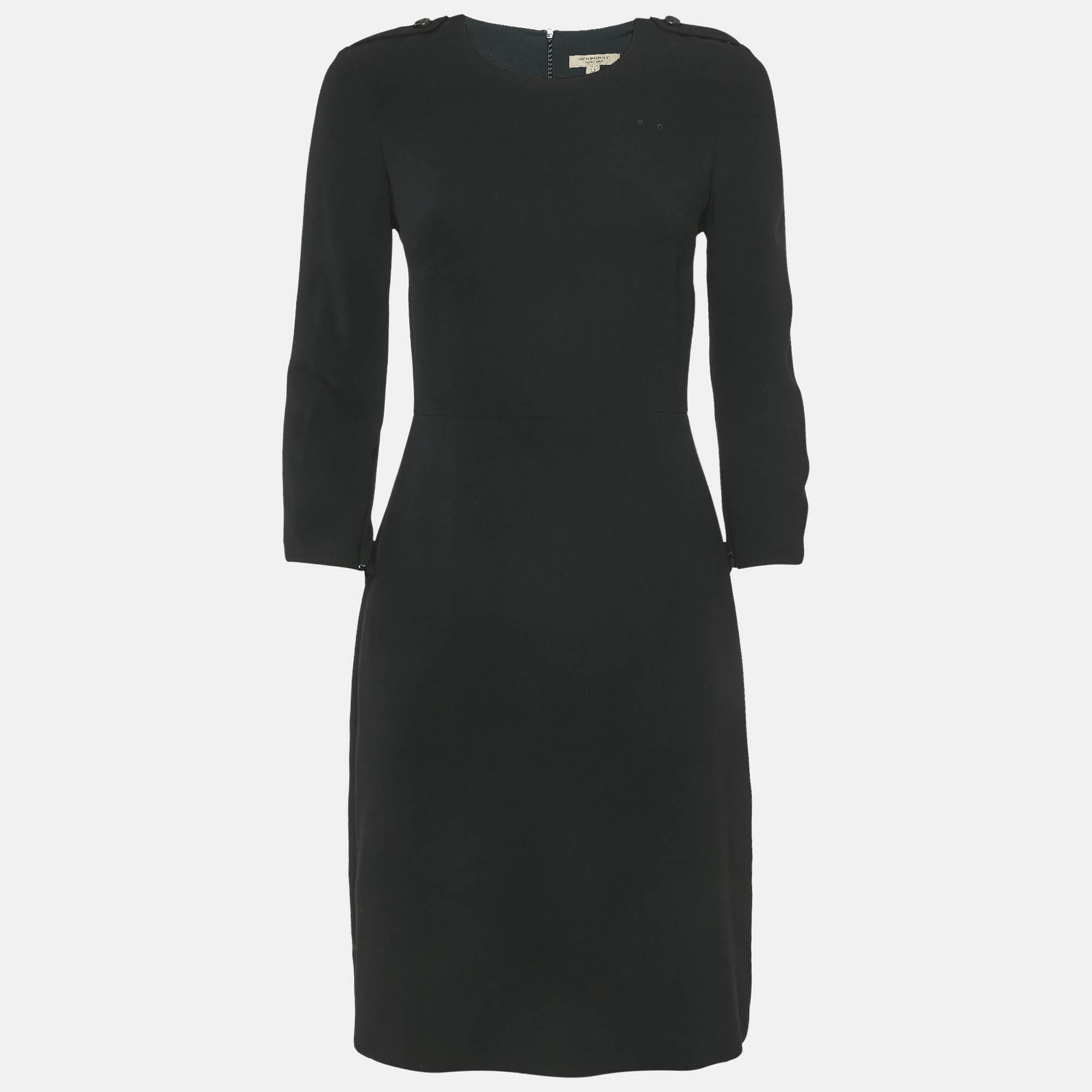 

Burberry Black Crepe Full Sleeve Mini Dress S