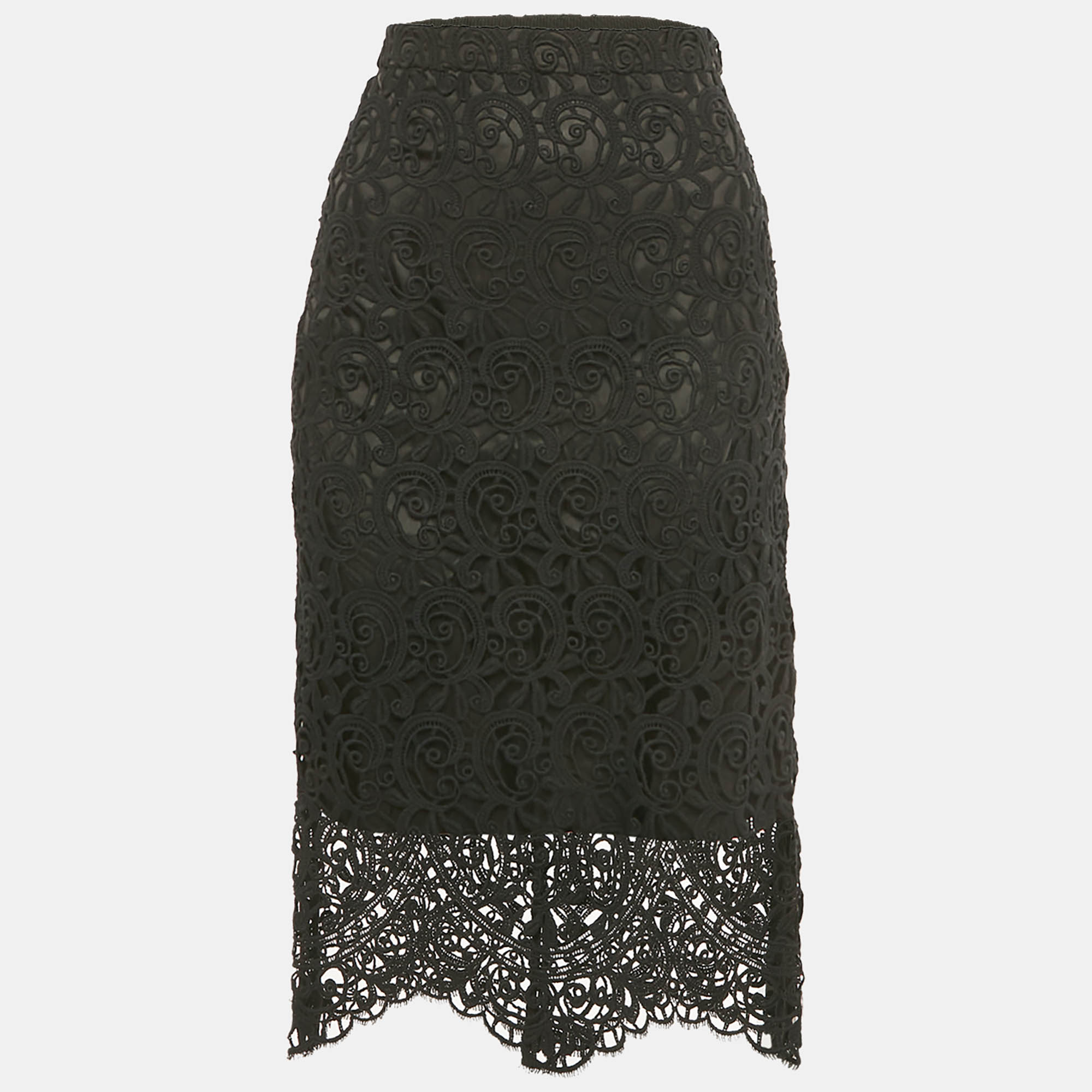 

Burberry Black Lace Pencil Skirt S