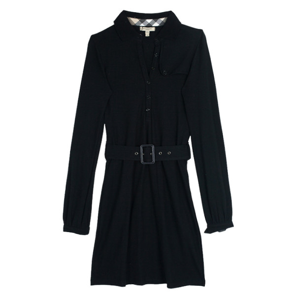 Pre Owned Burberry Brit Long Sleeve Dress XS