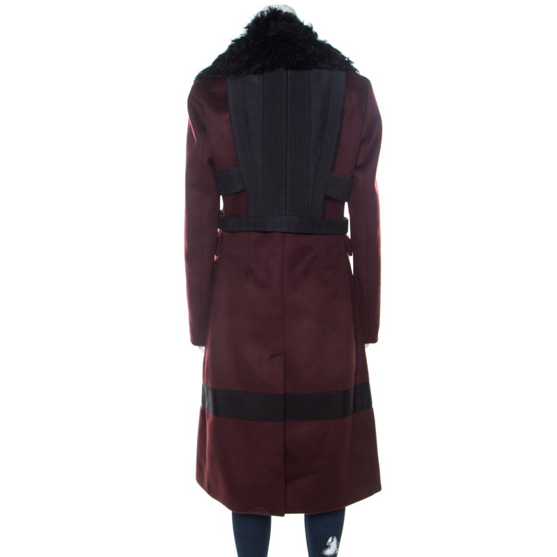burberry burgundy coat