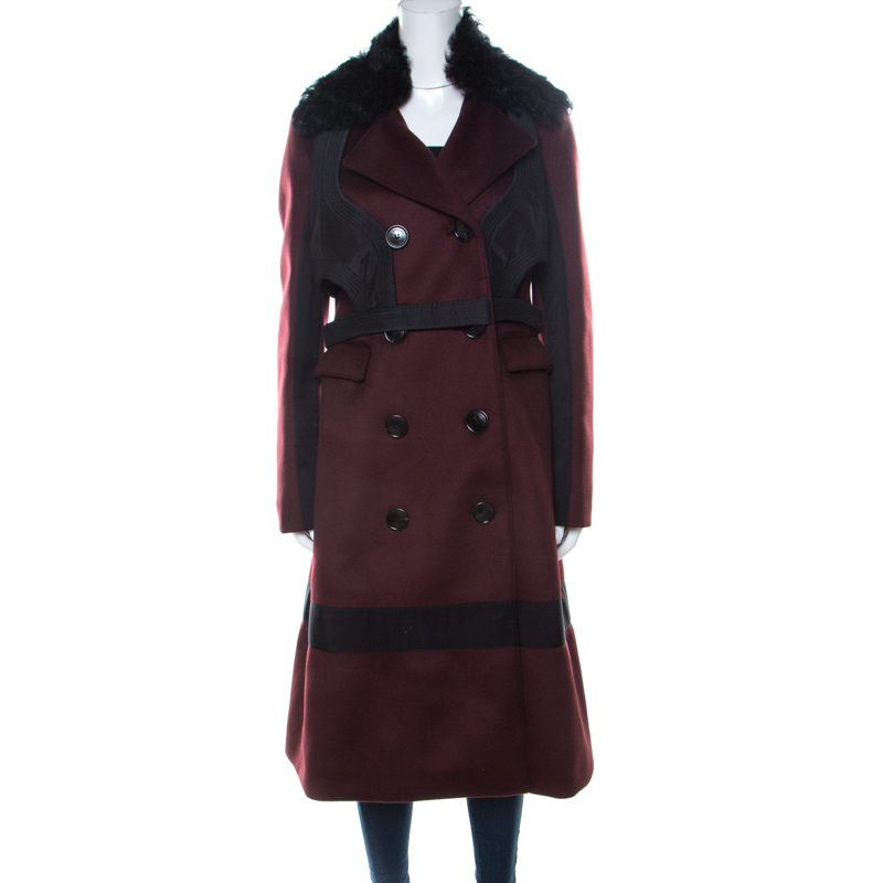 burberry black coat with fur