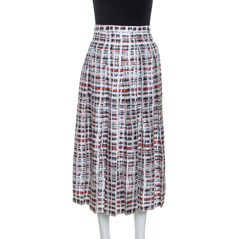 Farnborough Pleated Skirt L Burberry 