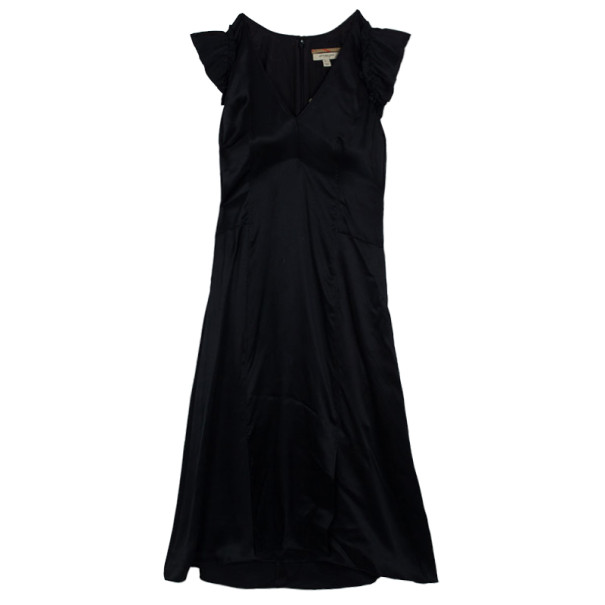 مملوكة مسبقًا Burberry Pure Silk Cap Sleeve Dress M