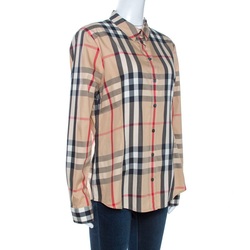 

Burberry Brit Beige Nova Check Button Front Shirt