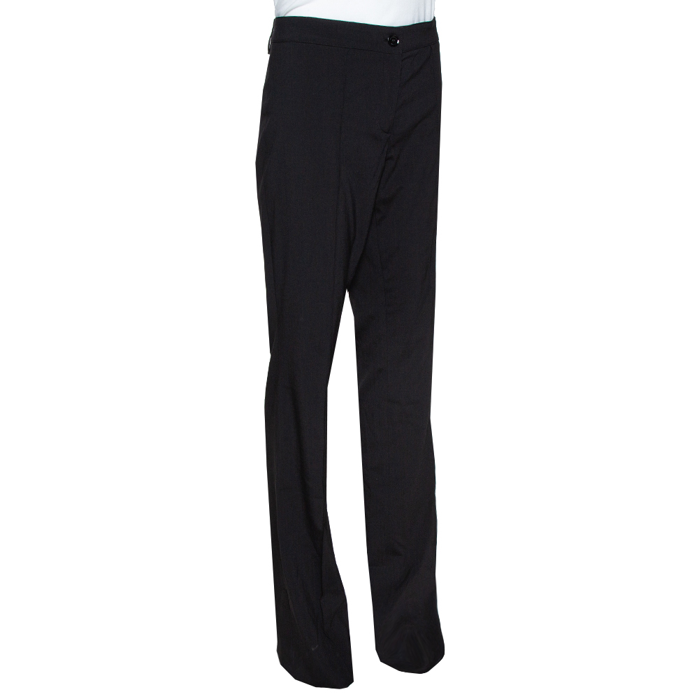 

Burberry Black Stretch Wool Flared Trousers