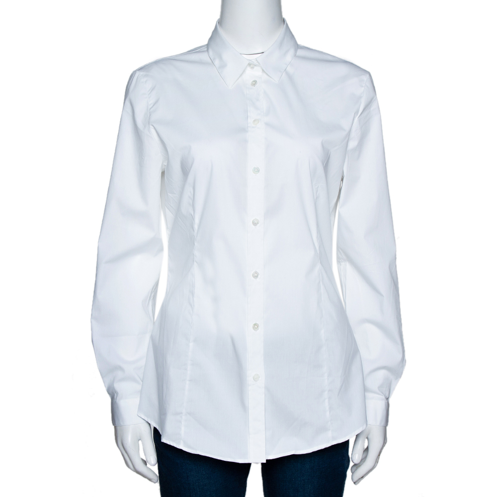 burberry white long sleeve shirt