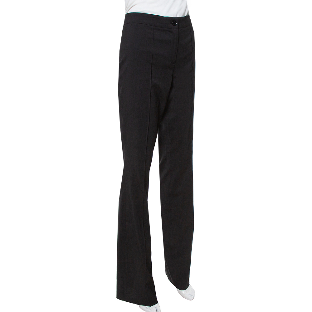 

Burberry London Black Stretch Wool Flared Trousers