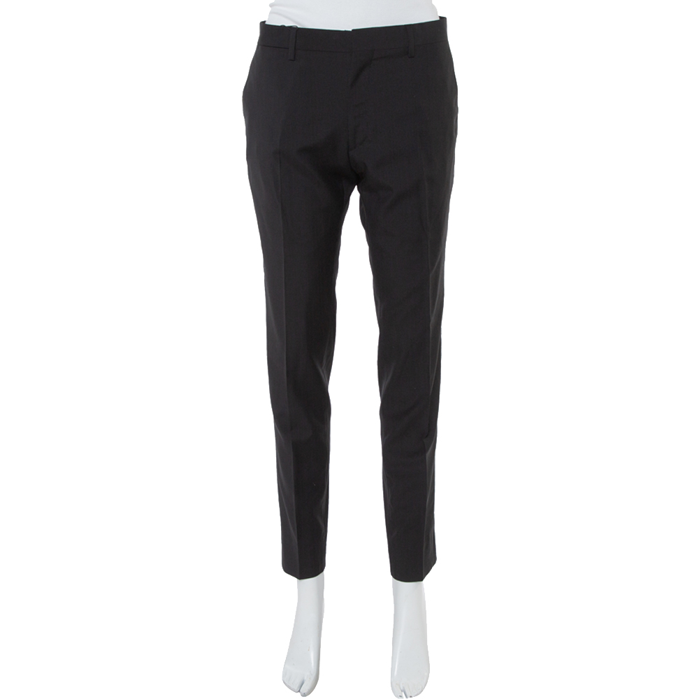 مملوكة مسبقًا Burberry Black Wool Tailored Pants L