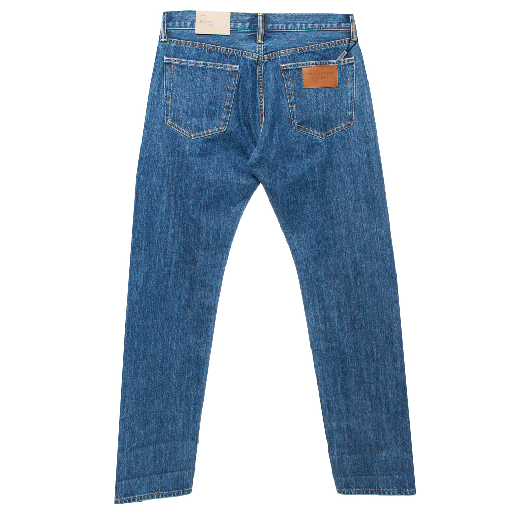 

Burberry Navy Blue Denim Straight Leg Jeans
