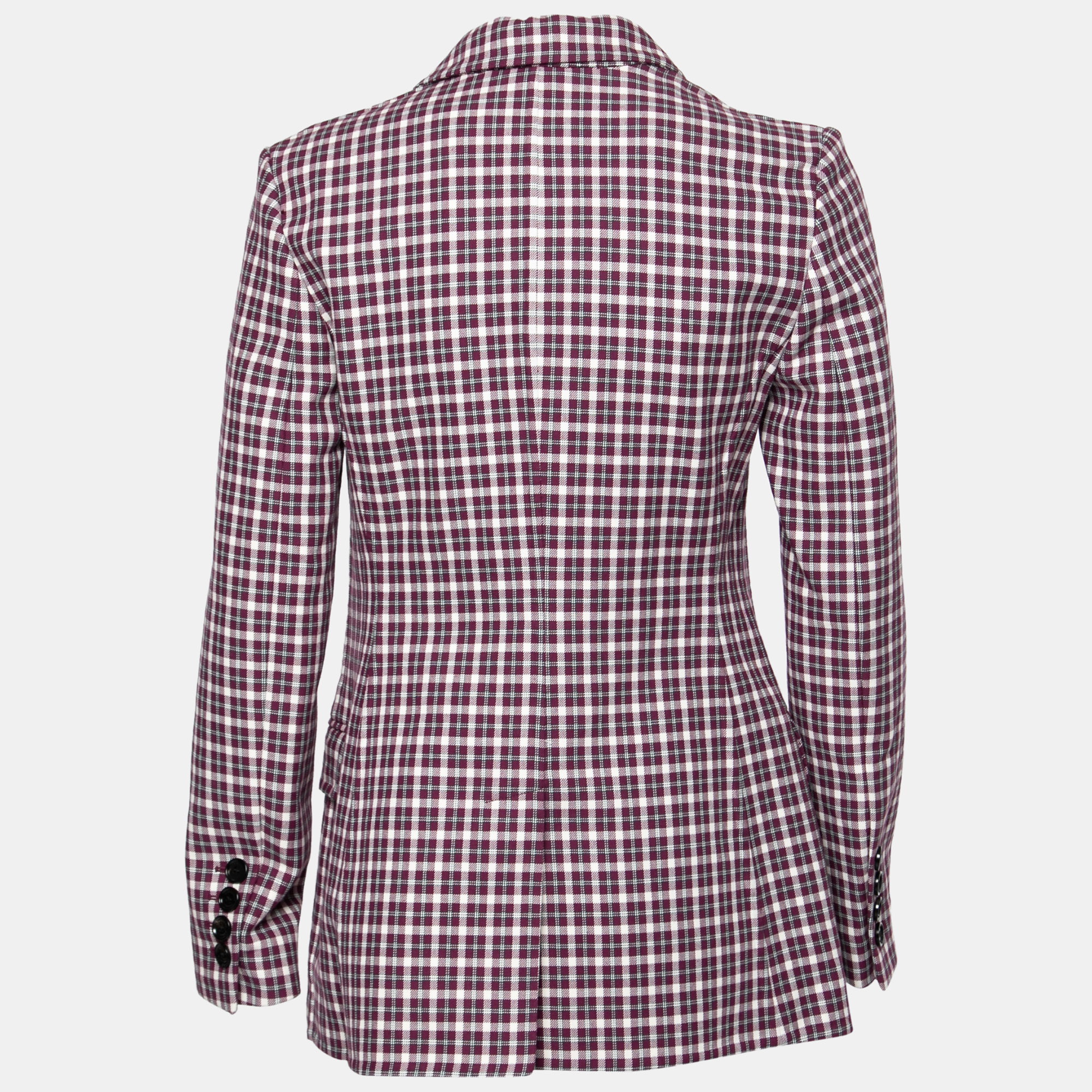 

Burberry Burgundy Checkered Cotton Jacket