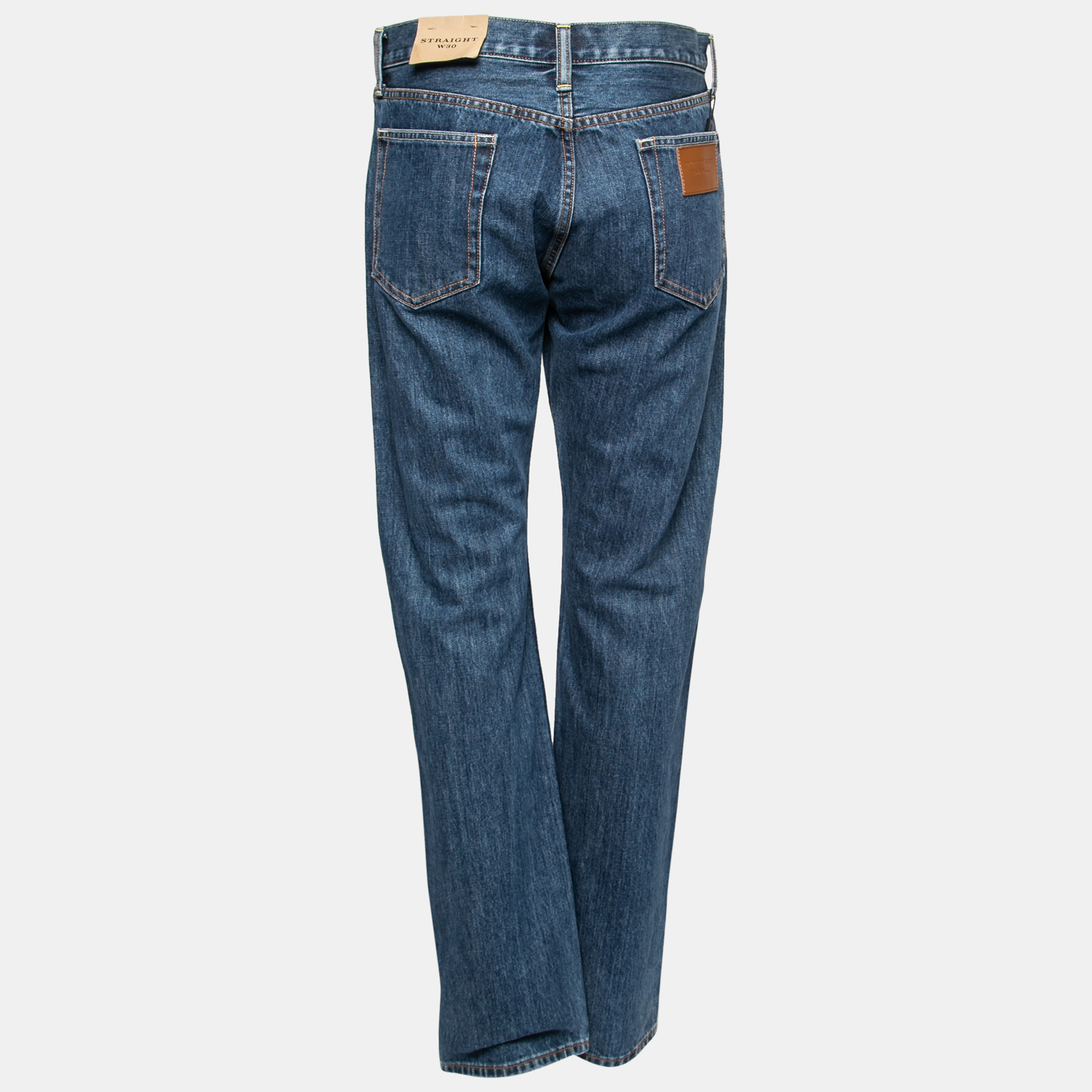 

Burberry Blue Denim Straight-Leg Jeans  Waist 30