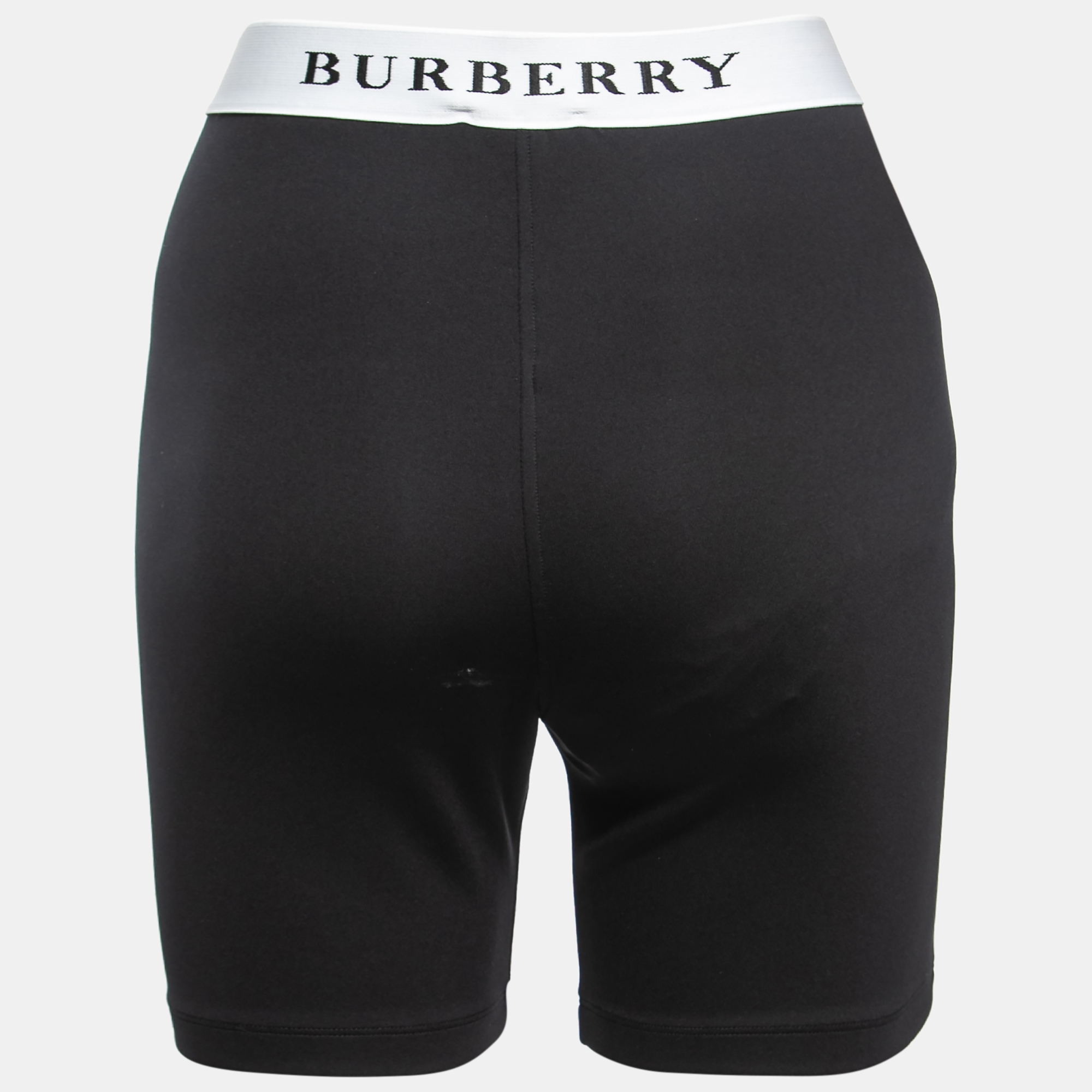 

Burberry Black Jersey Logo Waistband Detail Shorts