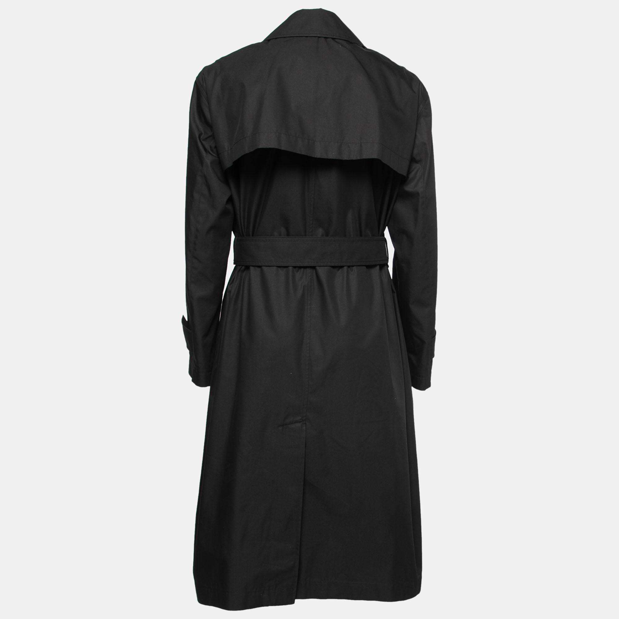 

Burberry Black Gabardine Swingate Belted Trench Coat