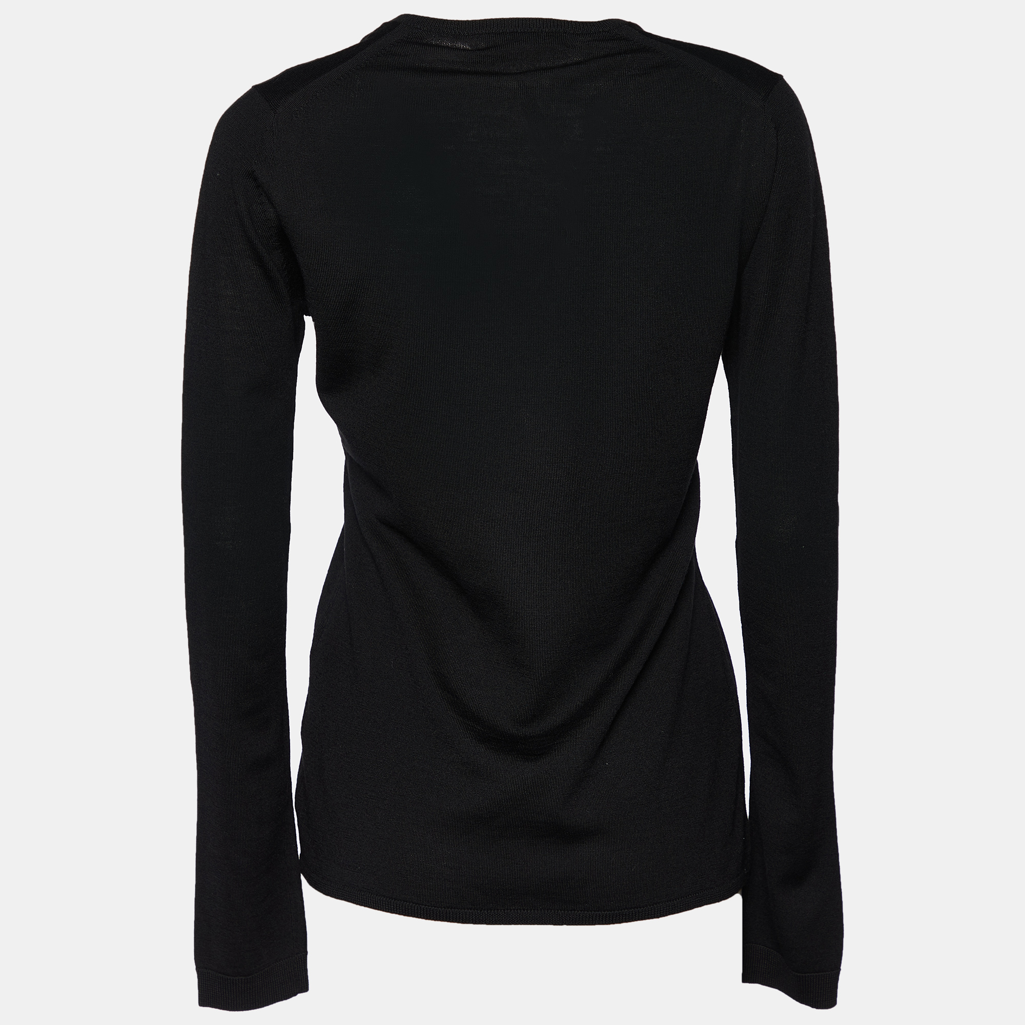 

Burberry Black Wool V-Neck Sweater