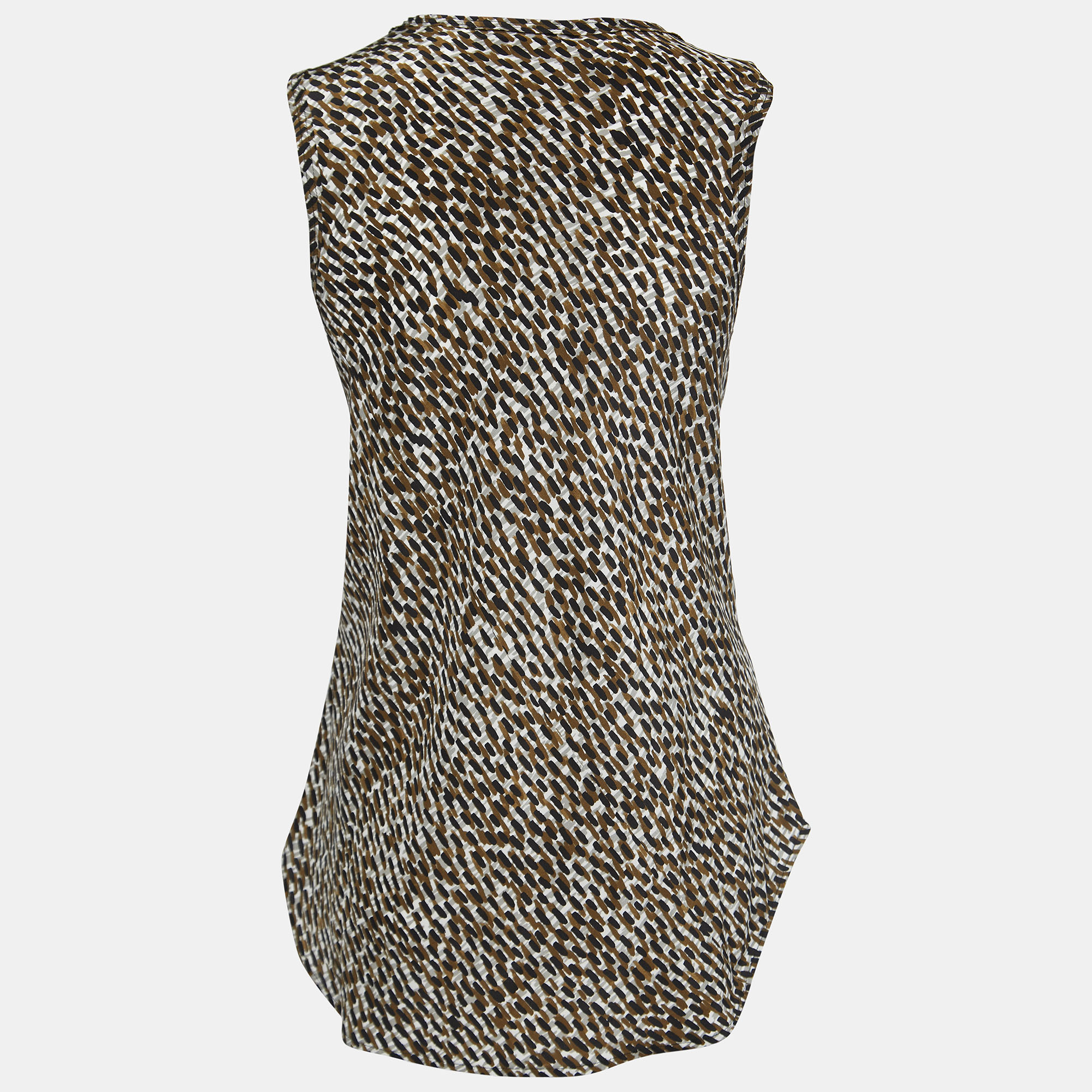 

Burberry Multicolor Printed Silk Sleeveless A-Line Top