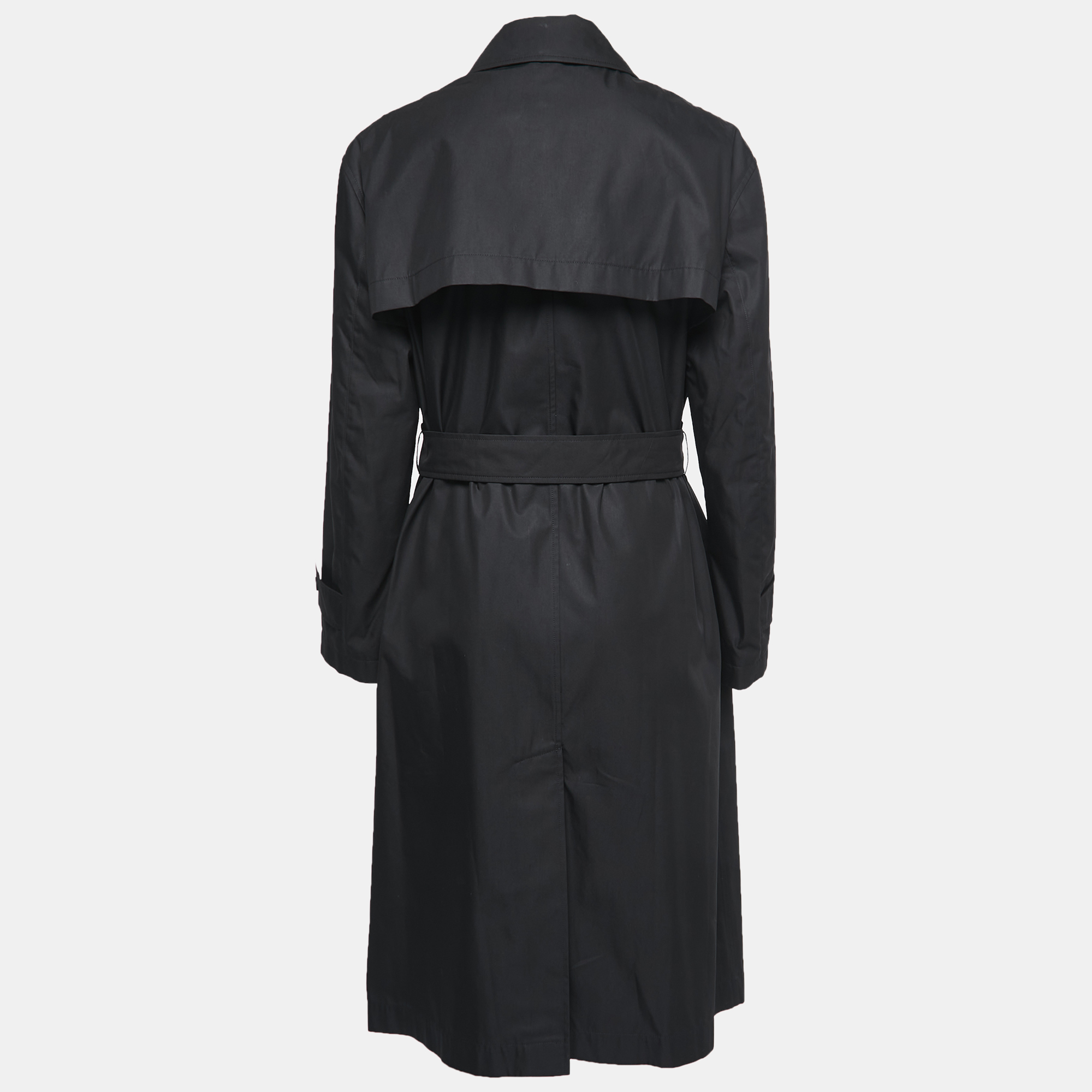 

Burberry Black Gabardine Swingate Belted Trench Coat