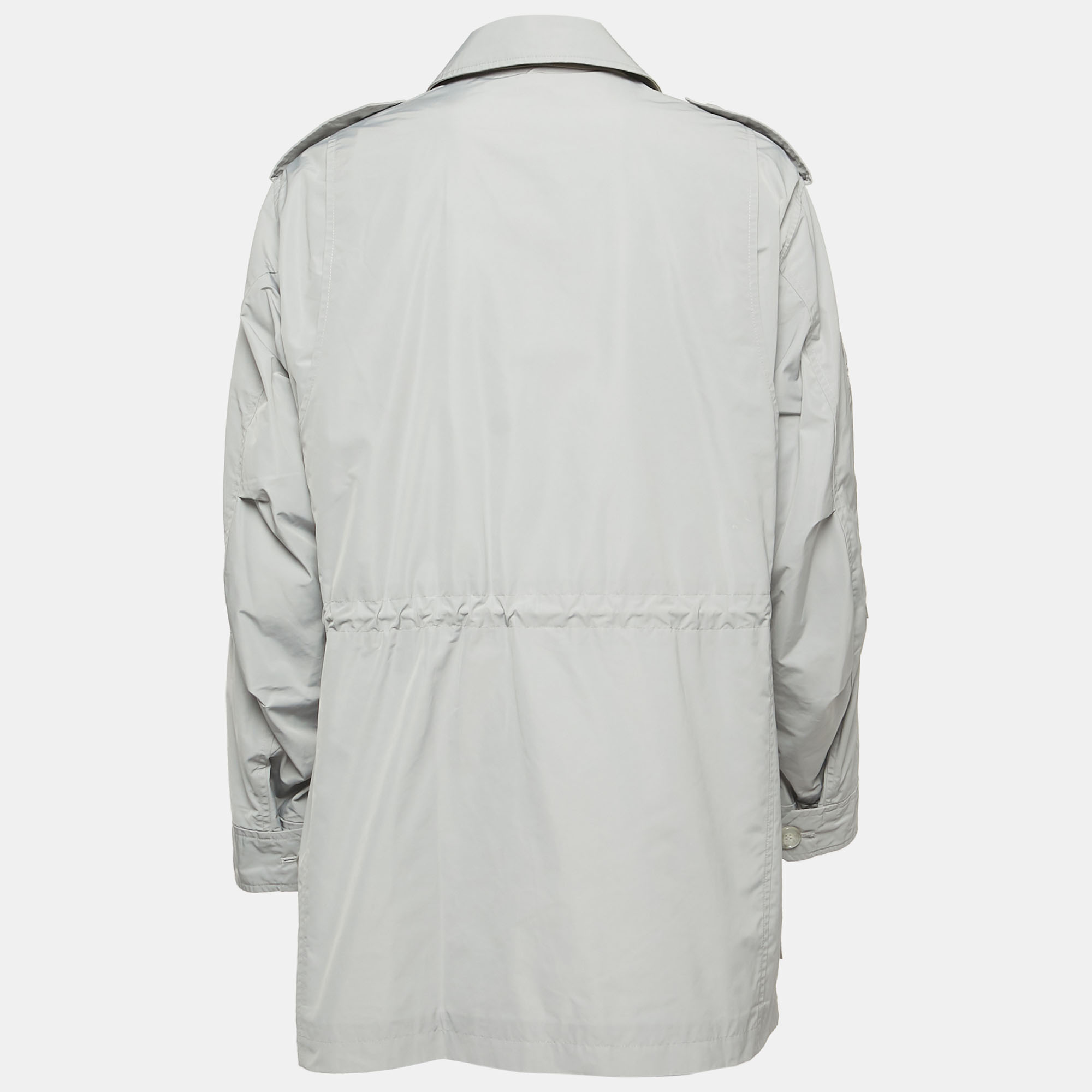 

Burberry Grey Nylon Synthetic Zip Front Jacket